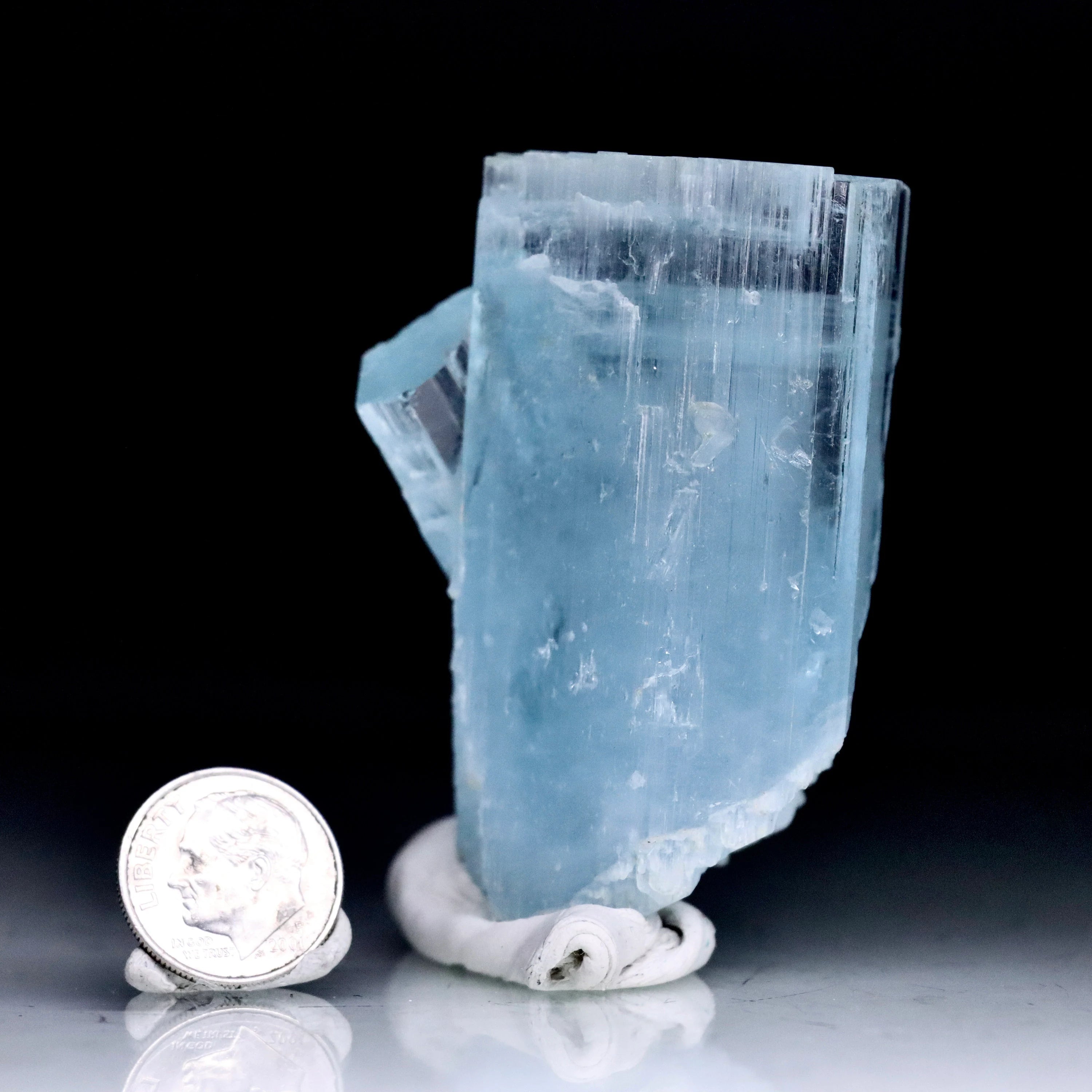 DT Natural Aquamarine Crystal | Double Terminated Raw Aquamarine Specimen from Shigar Valley, Pakistan (111.4g)