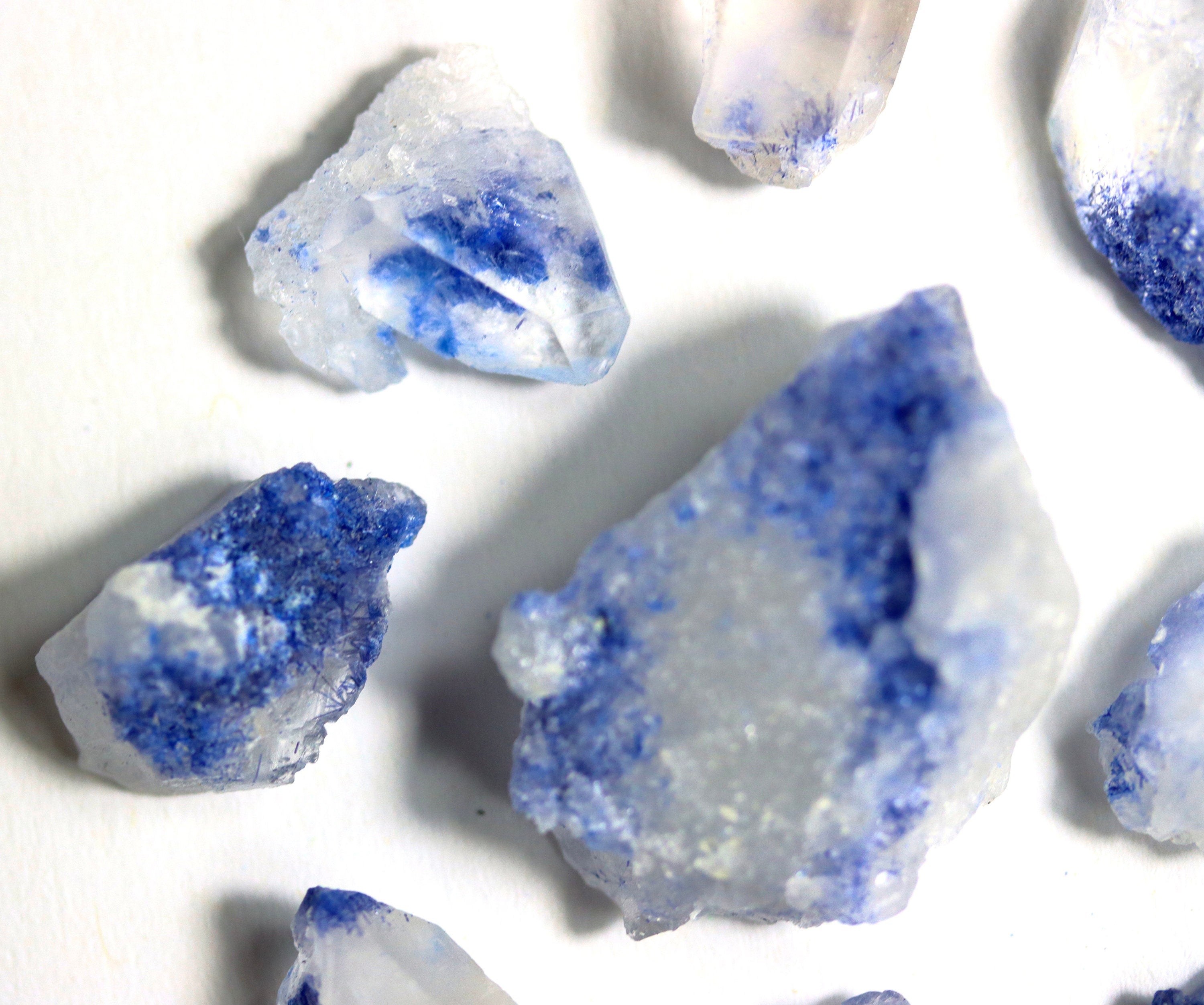 Dumortierite in Quartz Parcel  | Natural Quartz Gemstone Quartz Point Crystal Point Crystal Healing Crystal Necklace Crystal Jewelry