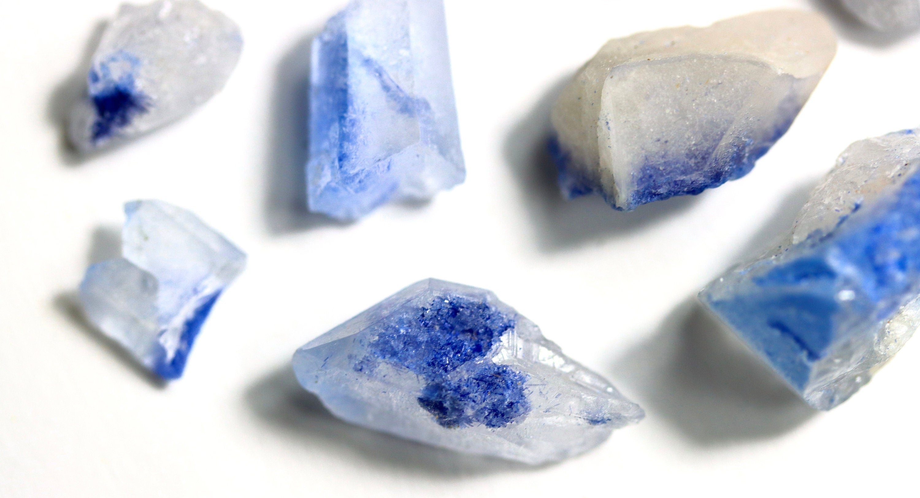 Dumortierite in Quartz Parcel  | Natural Quartz Gemstone Quartz Point Crystal Point Crystal Healing Crystal Necklace Crystal Jewelry