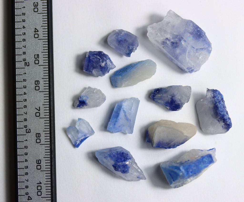 Dumortierite in Quartz Parcel  | Natural Quartz Gemstone Quartz Point Crystal Point Crystal Healing Crystal Necklace Crystal Jewelry