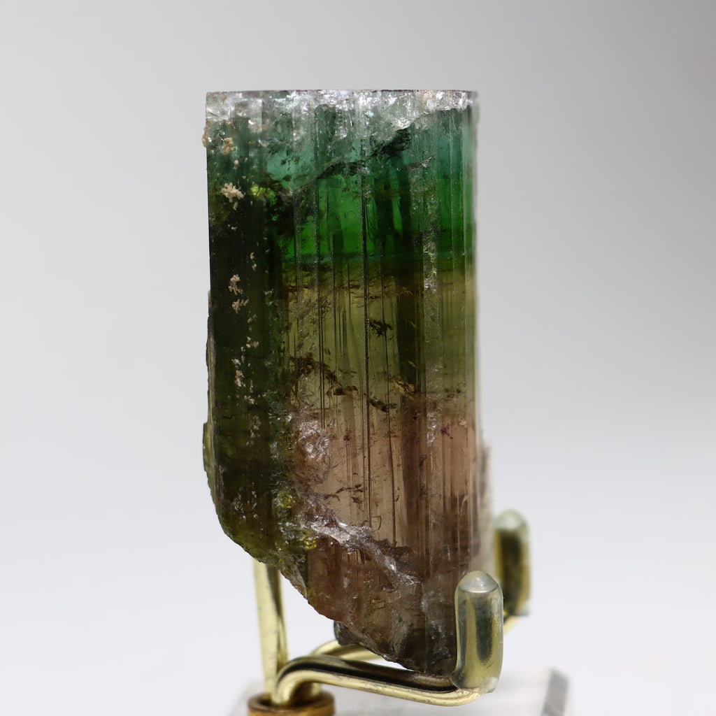 Natural Gem-Quality Rainbow Tourmaline Crystal | Pink Tourmaline Mineral Specimen from Minas Gerais, Brazil (66.75g)