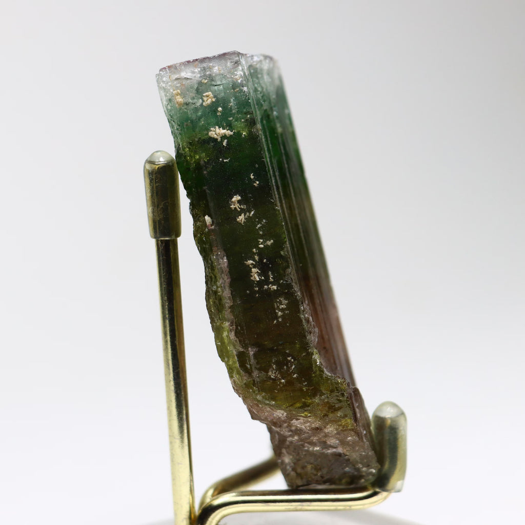 Natural Gem-Quality Rainbow Tourmaline Crystal | Pink Tourmaline Mineral Specimen from Minas Gerais, Brazil (66.75g)