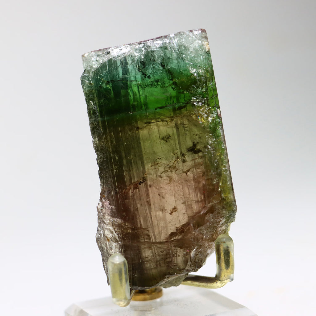 Natural Gem-Quality Rainbow Tourmaline Crystal | Pink Tourmaline Mineral Specimen from Minas Gerais, Brazil (66.75g)