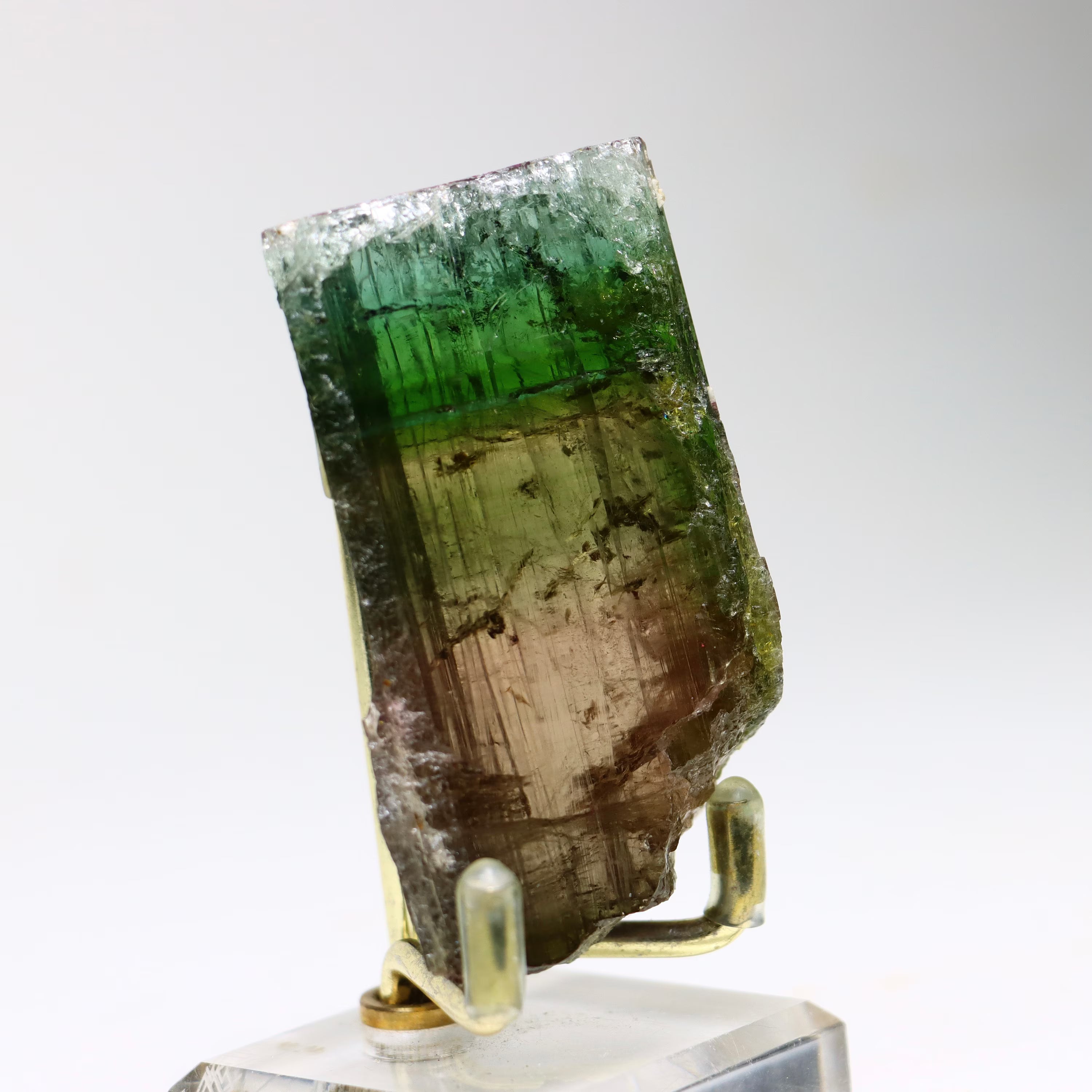 Natural Gem-Quality Rainbow Tourmaline Crystal | Pink Tourmaline Mineral Specimen from Minas Gerais, Brazil (66.75g)