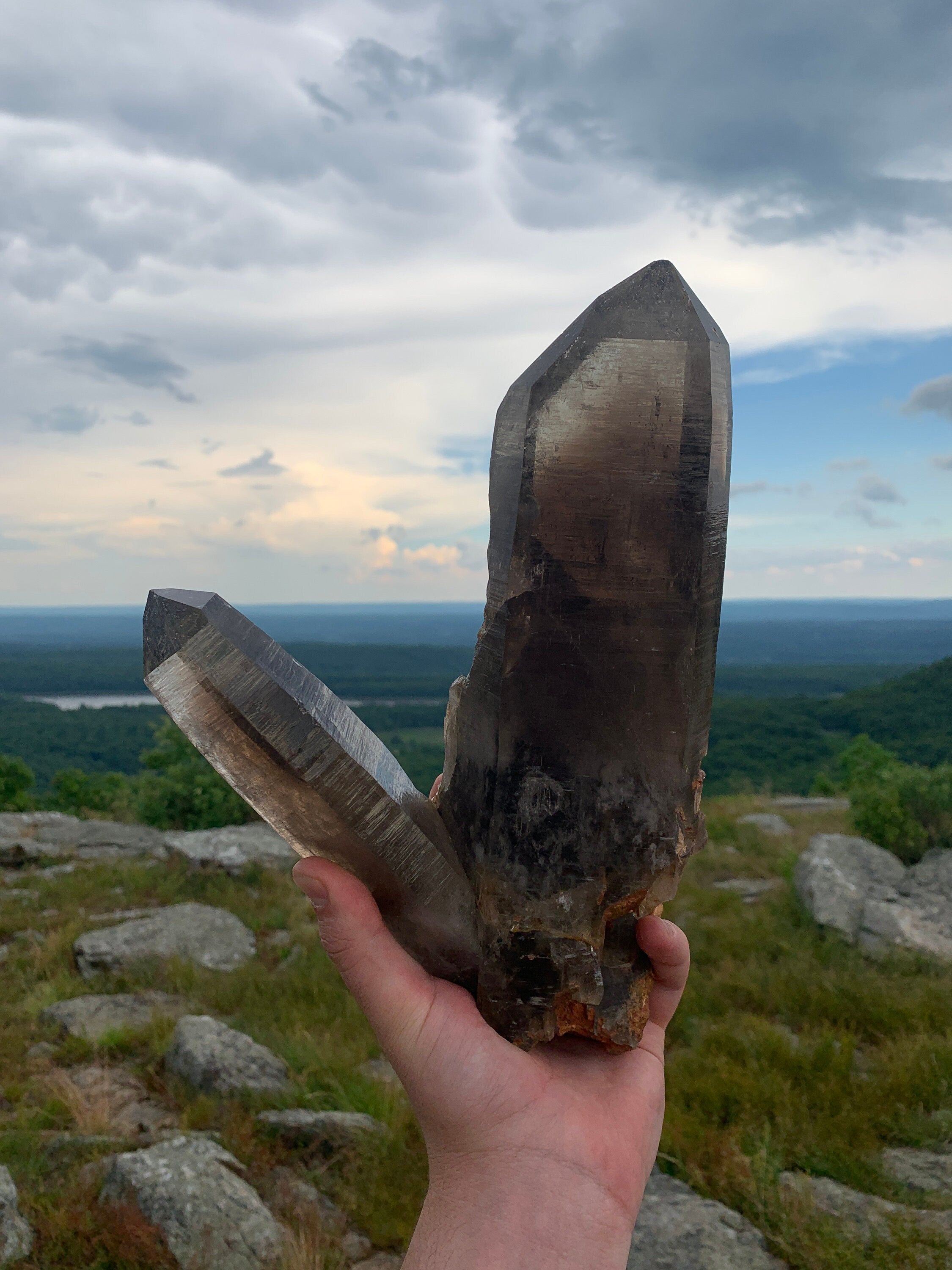 Natural Smoky Quartz with Golden Rutile | Smoky Quartz Point from Smoky Hawk Claim, Crystal Peak, Colorado, USA