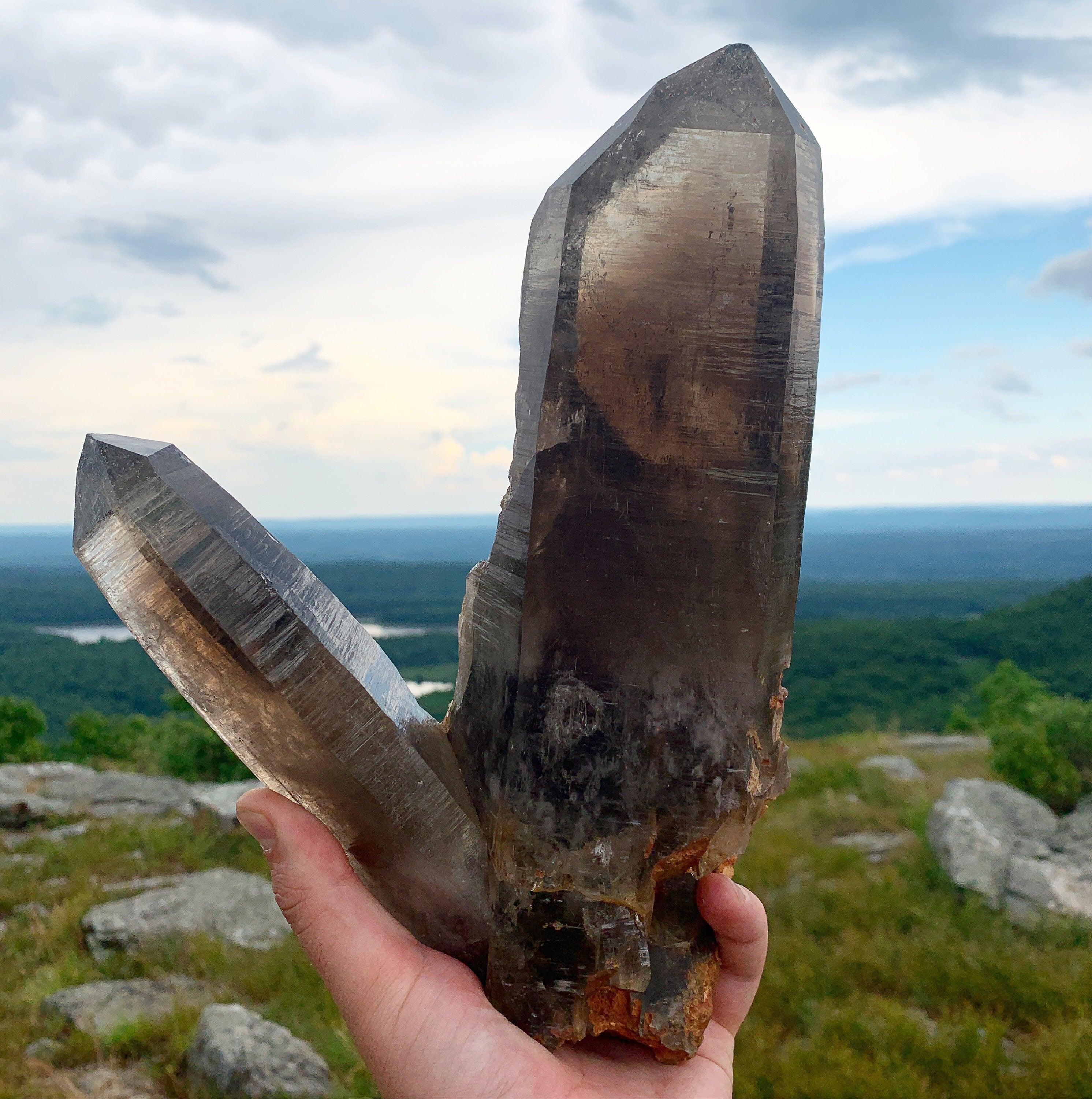 Natural Smoky Quartz with Golden Rutile | Smoky Quartz Point from Smoky Hawk Claim, Crystal Peak, Colorado, USA