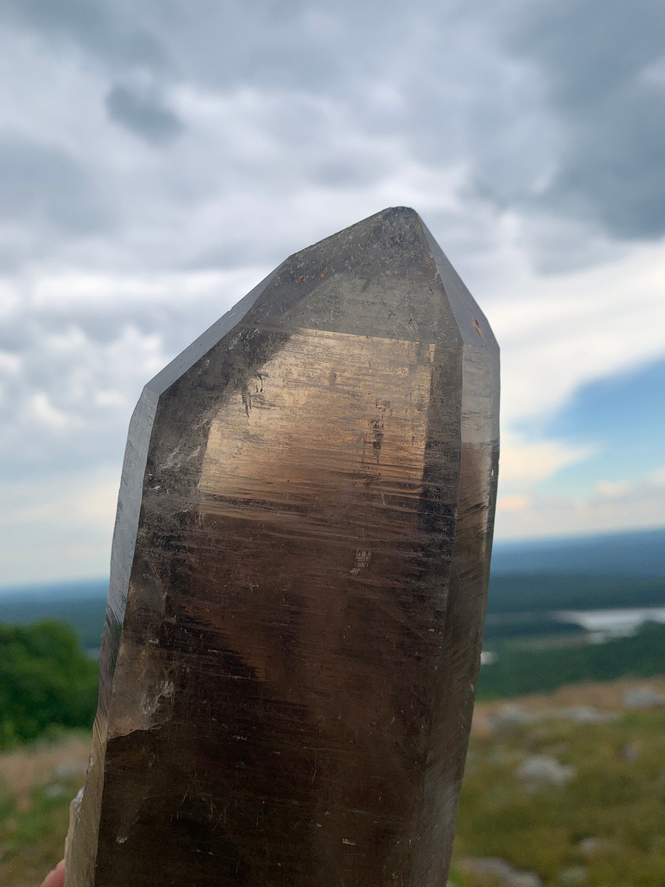 Natural Smoky Quartz with Golden Rutile | Smoky Quartz Point from Smoky Hawk Claim, Crystal Peak, Colorado, USA
