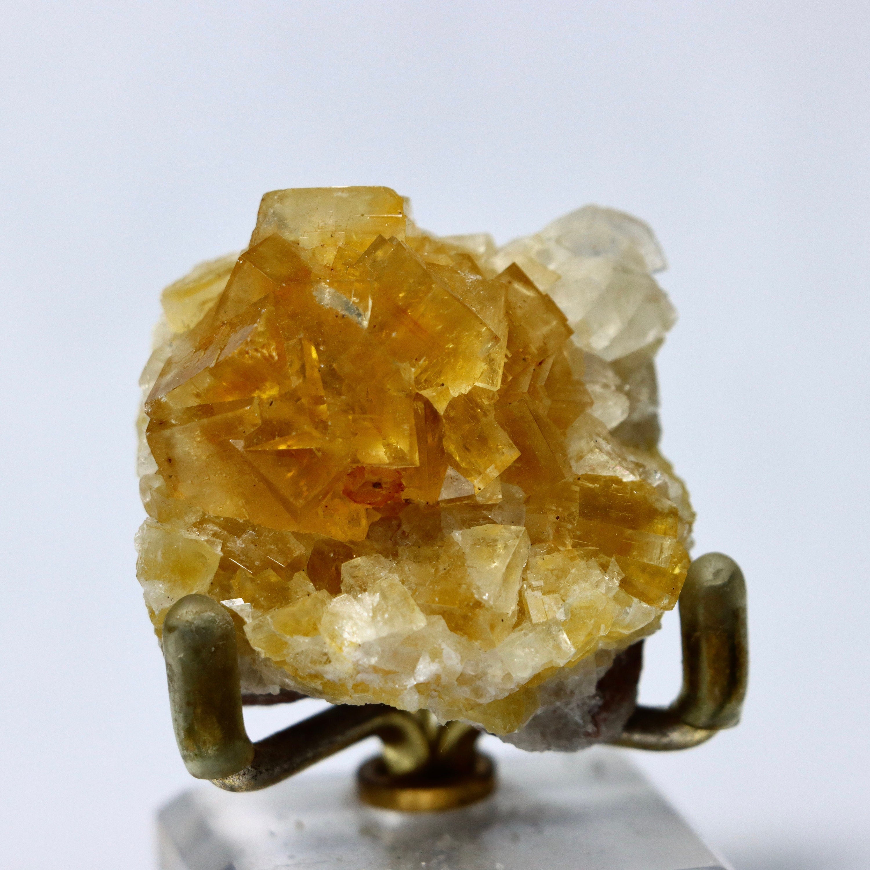 Yellow Fluorite w Calcite | Fluorite Cluster Fluorite Crystal Purple Fluorite Natural Fluorite Cubic Fluorite Healing Crystal