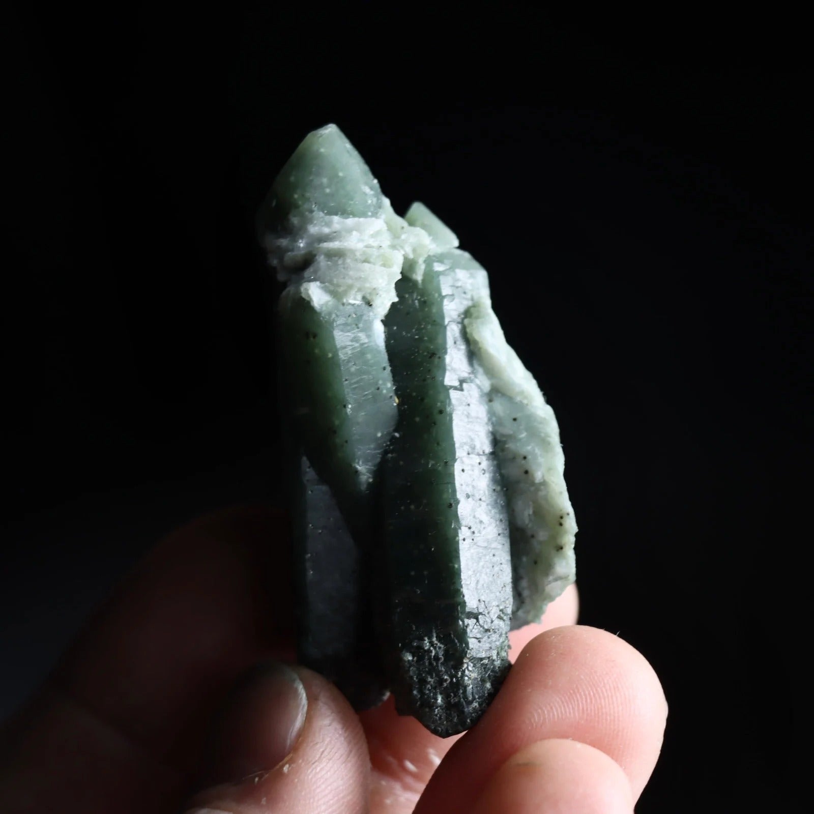 Hedenbergite in Quartz | Natural Quartz Mineral Specimen