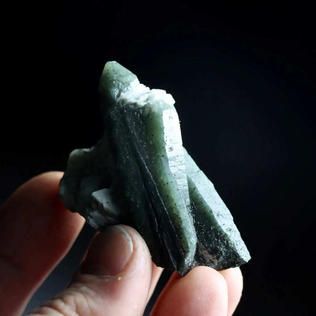 Hedenbergite in Quartz | Natural Quartz Mineral Specimen