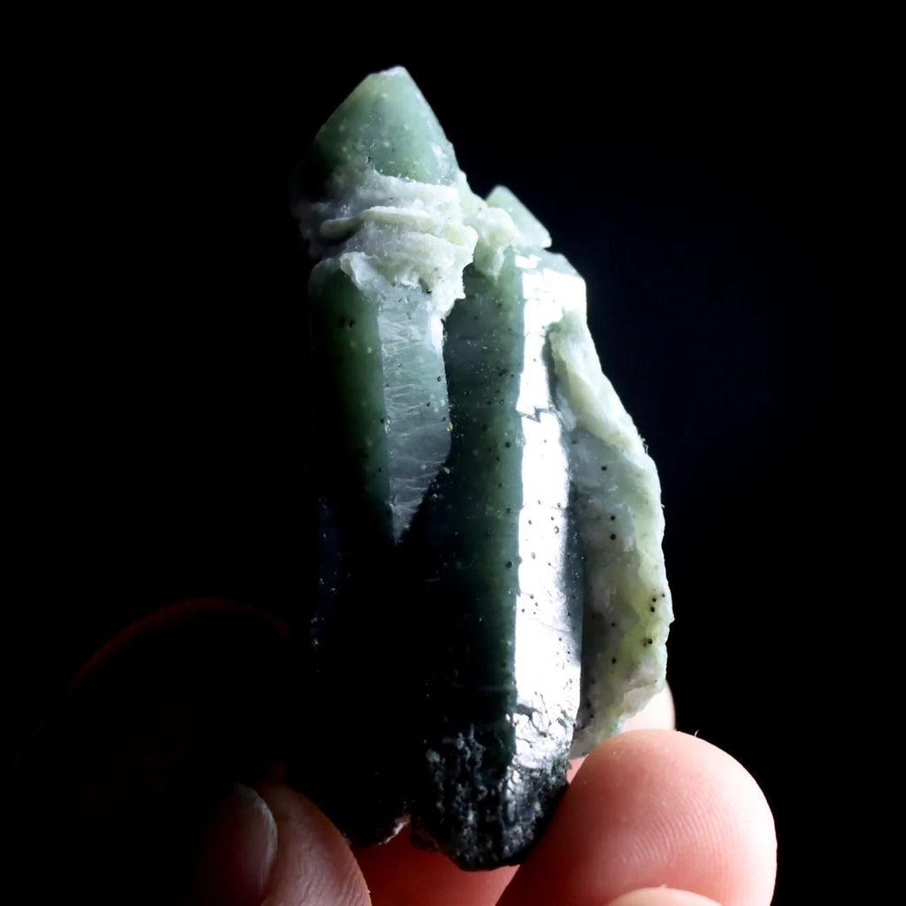 Hedenbergite in Quartz | Natural Quartz Mineral Specimen