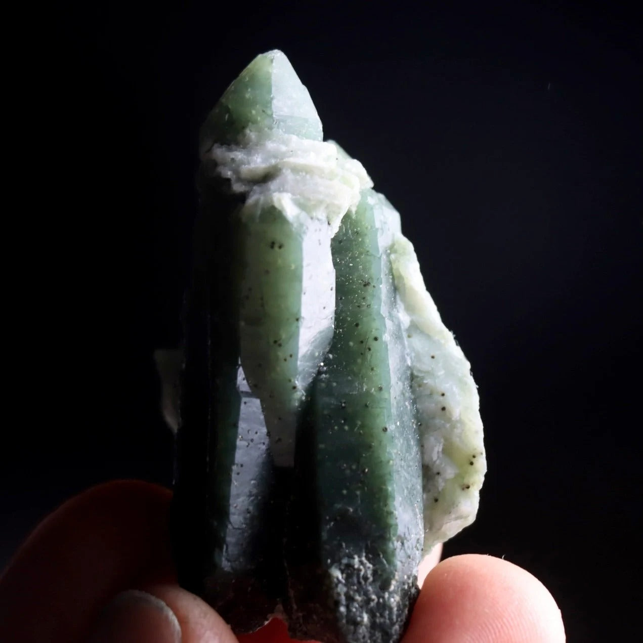 Hedenbergite in Quartz | Natural Quartz Mineral Specimen