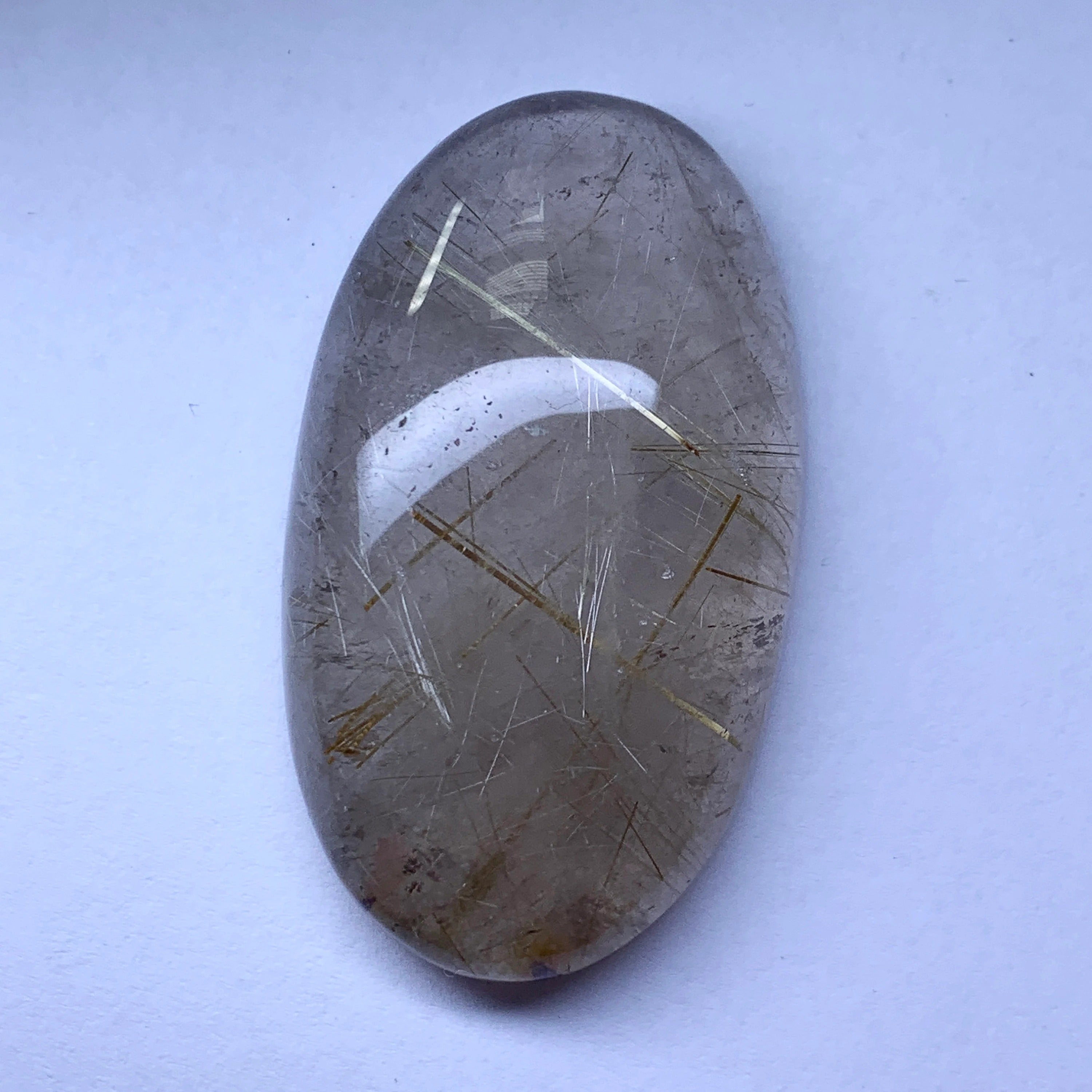 Golden Rutile Quartz Cabochon | Natural Rutile Quartz