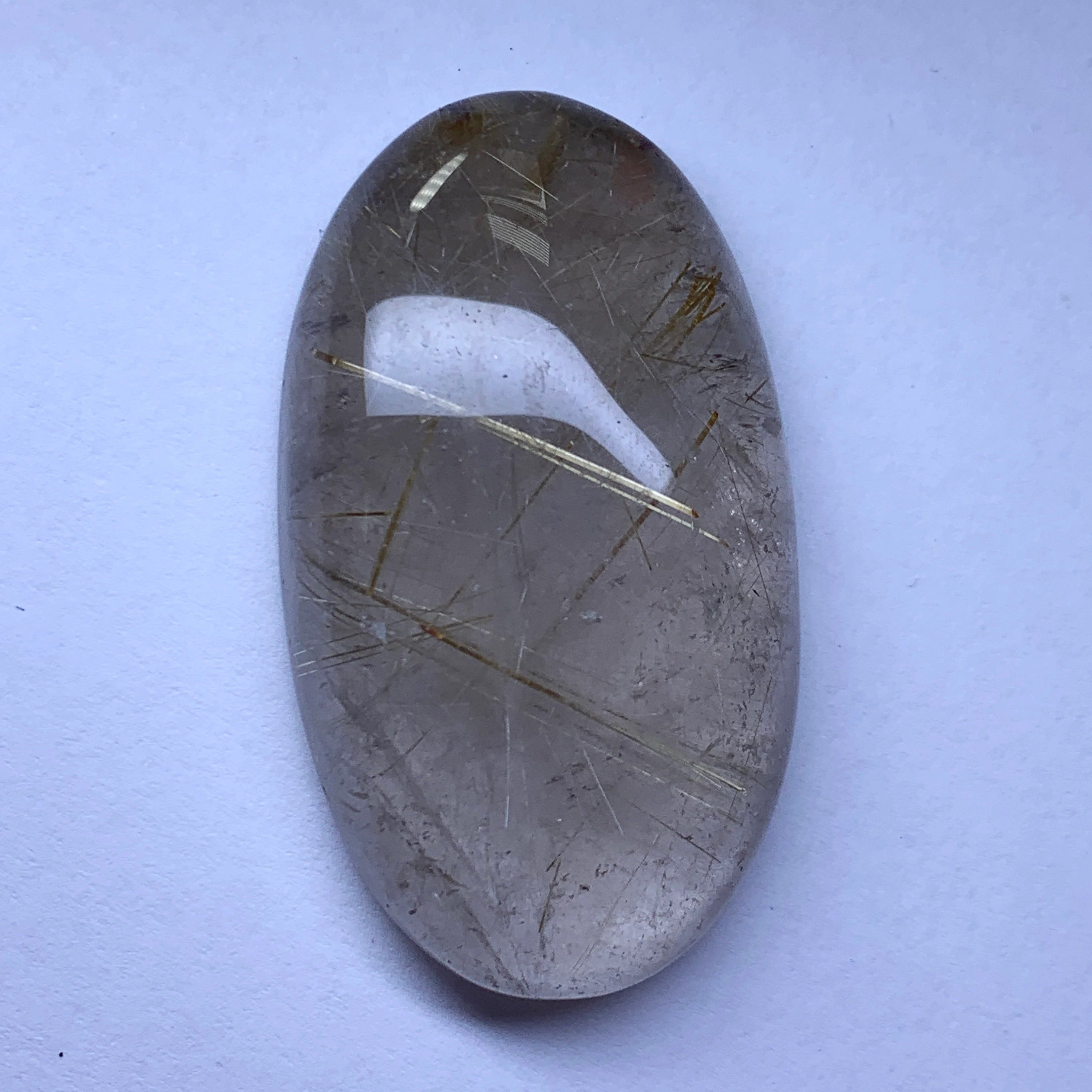 Golden Rutile Quartz Cabochon | Natural Rutile Quartz
