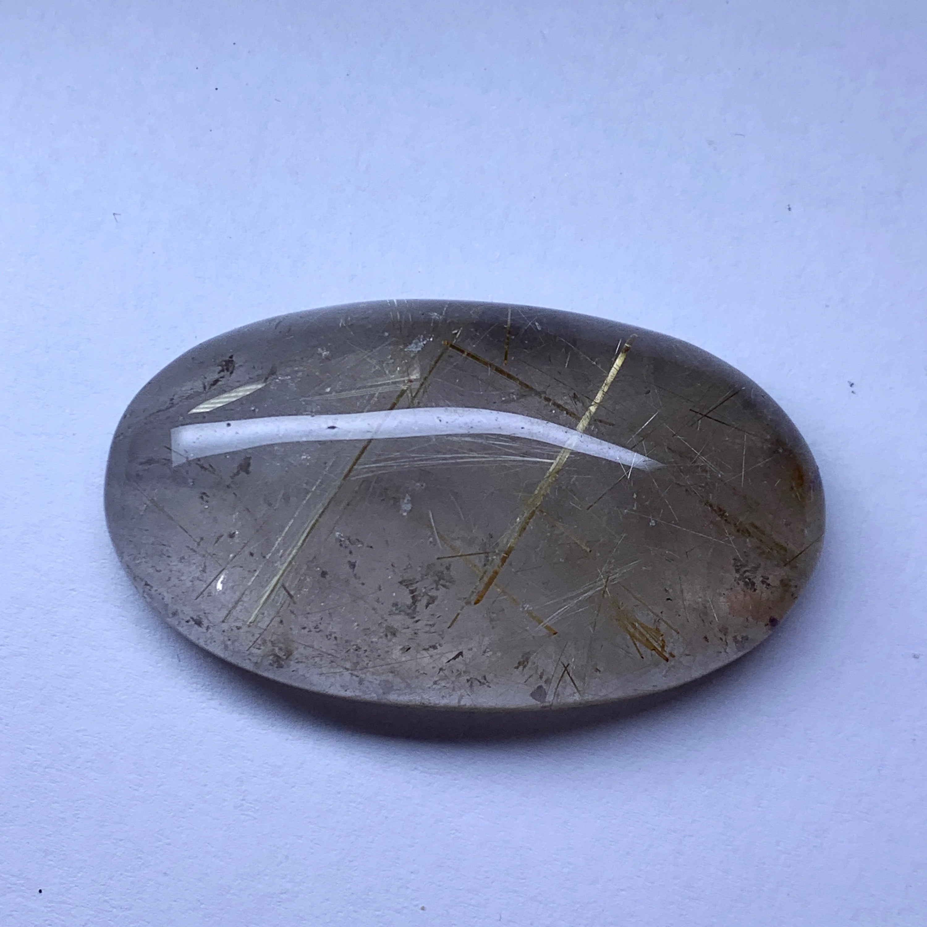 Golden Rutile Quartz Cabochon | Natural Rutile Quartz