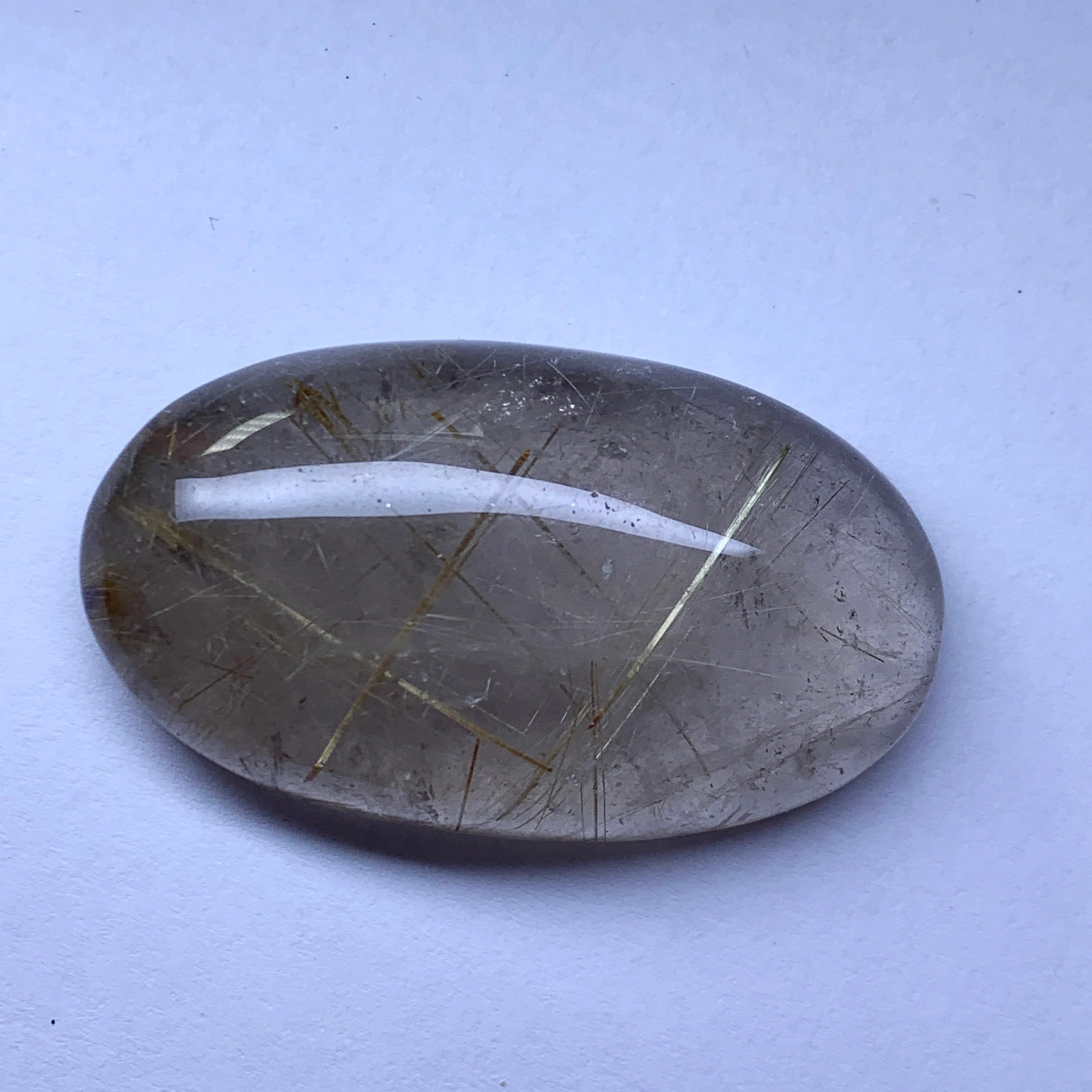 Golden Rutile Quartz Cabochon | Natural Rutile Quartz