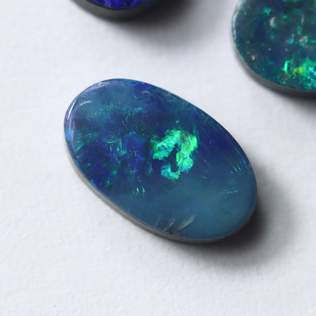 Australian Black Opal Doublet | Large Cabochon