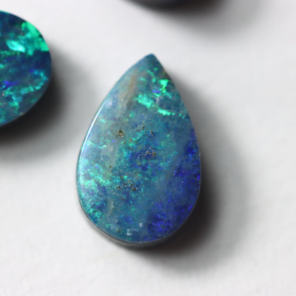 Australian Black Opal Doublet | Large Cabochon