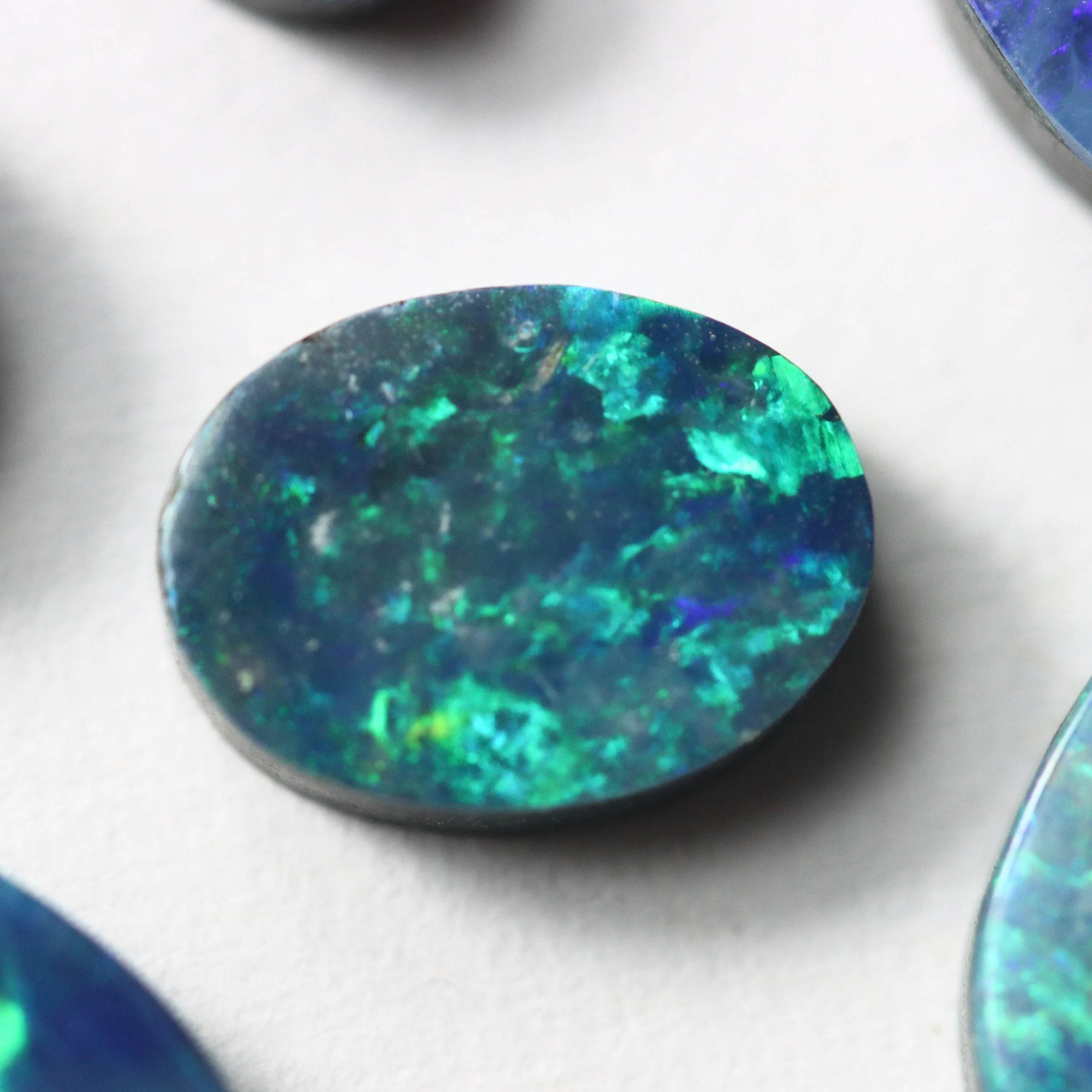 Australian Black Opal Doublet | Large Cabochon