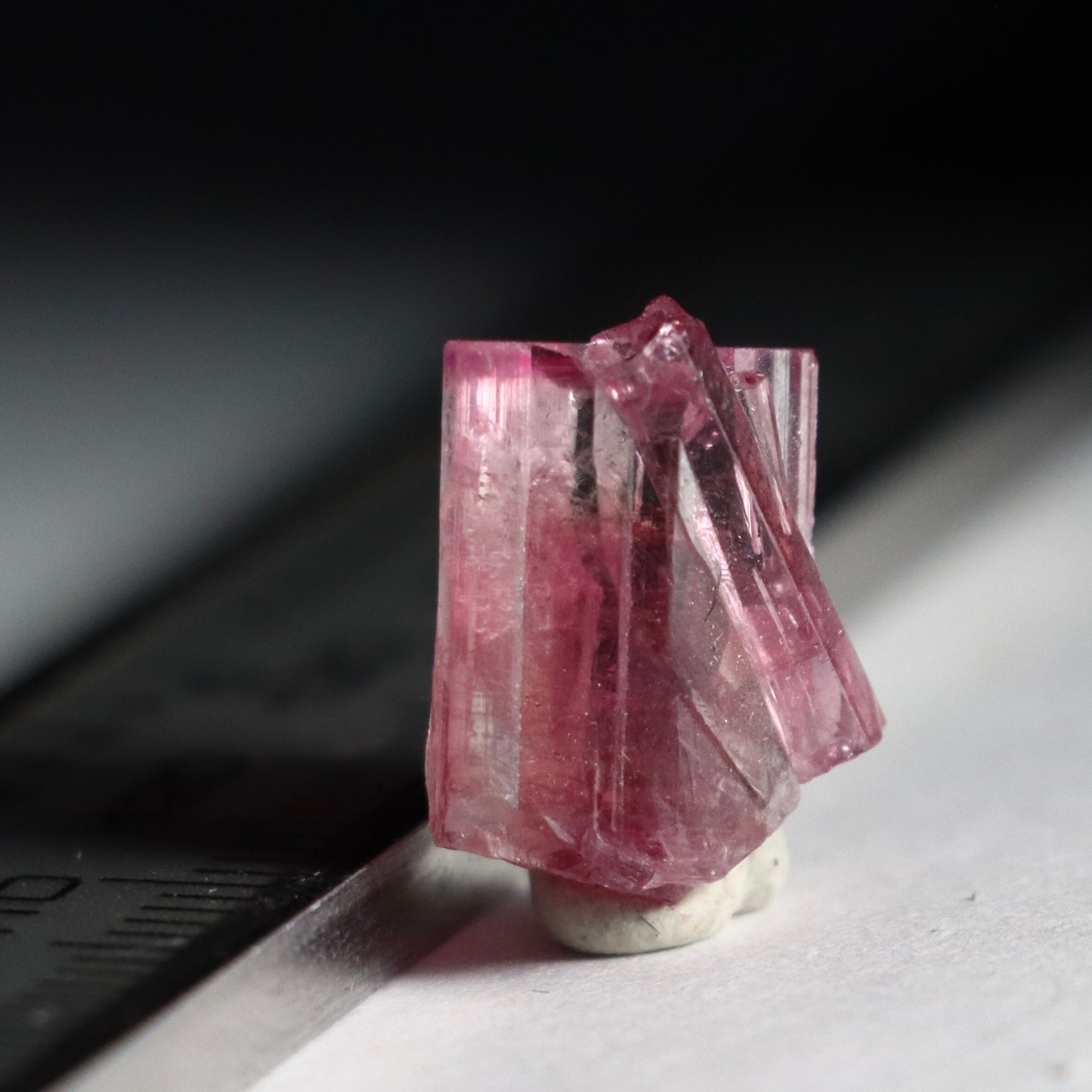 Rubellite Tourmaline Crystal | Natural Pink Tourmaline | Raw Tourmaline Mineral Specimen from Brazil
