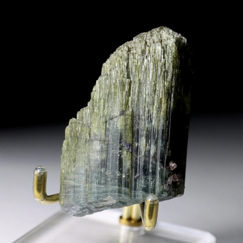 Green Cat’s Eye Tourmaline with Lepidolite | Natural Tourmaline Specimen