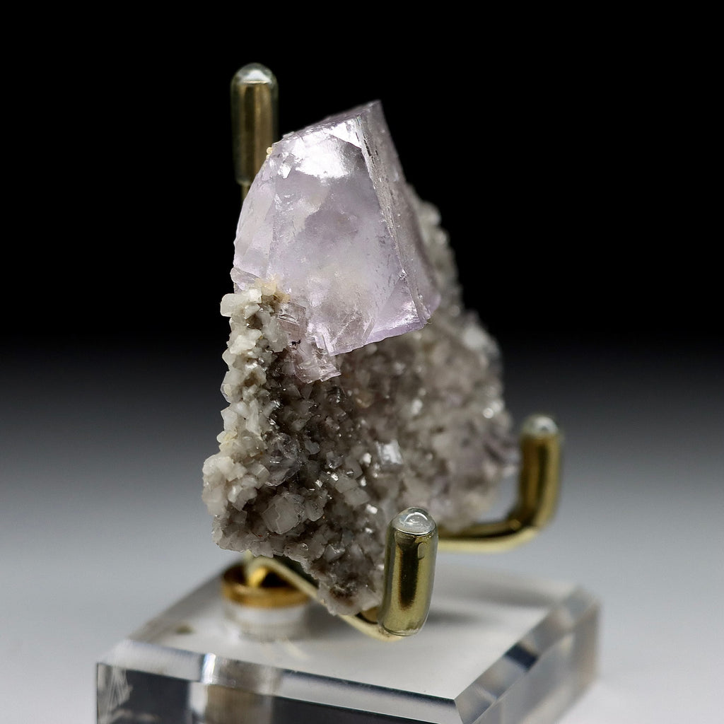 Elmwood Fluorite with Barite on Matrix