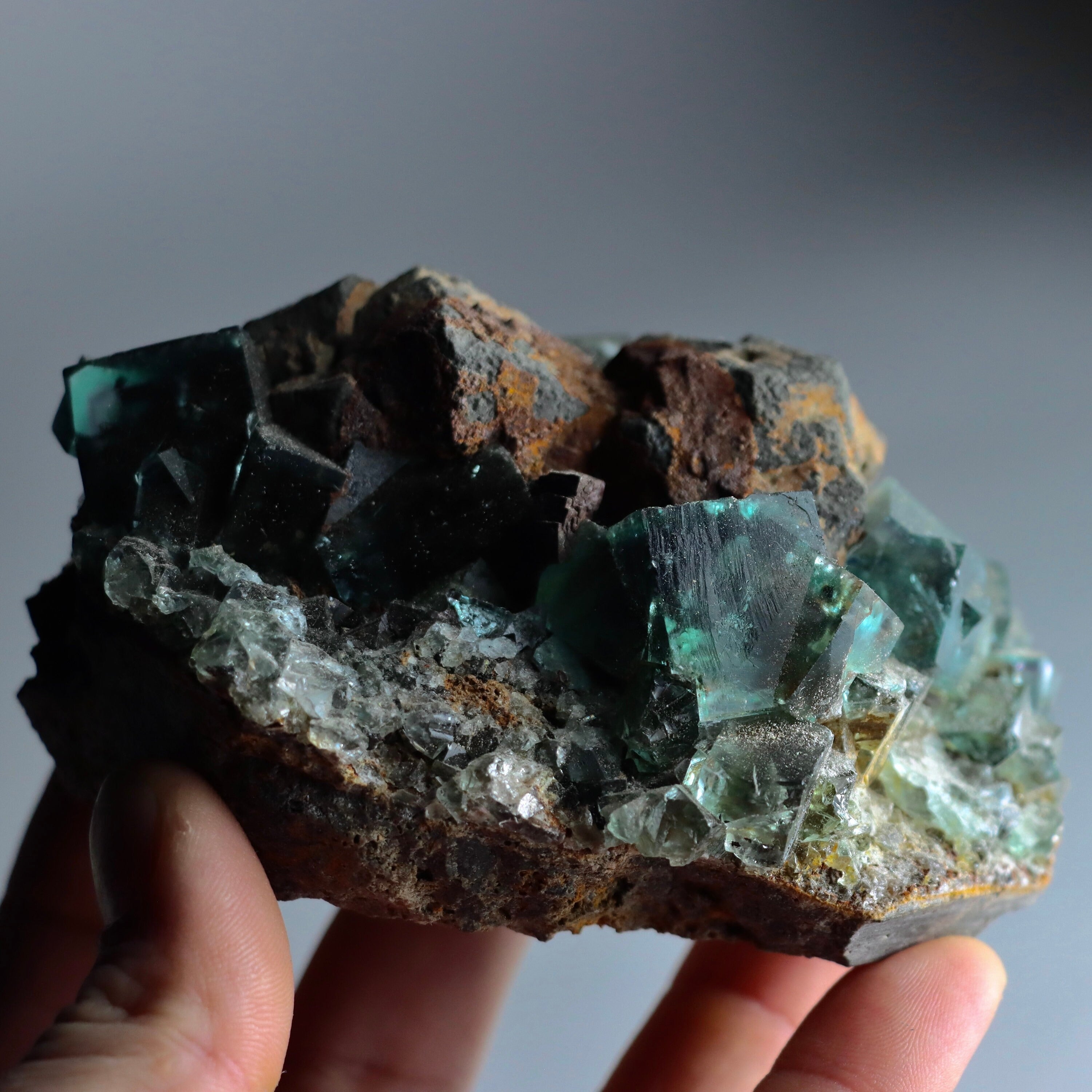 Color Changing Fluorite with Galena