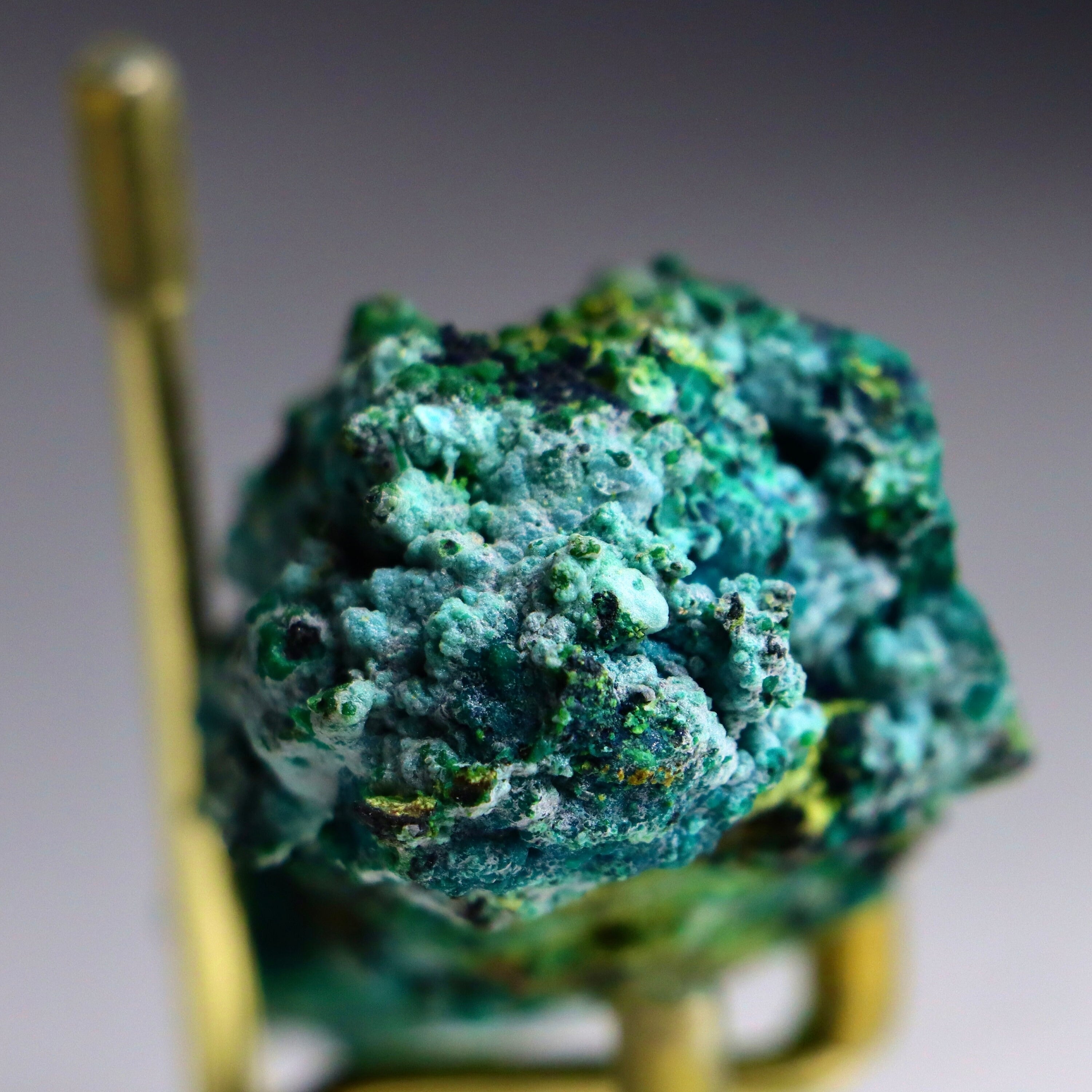 Chrysocolla on Quartz with Malachite | Natural Mineral Specimen