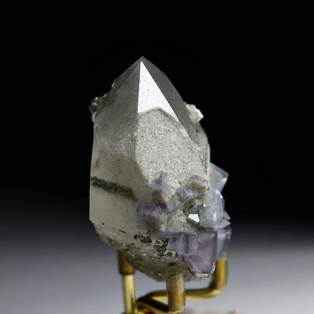Fluorite on Quartz | Natural Fluorite Crystal on Matrix