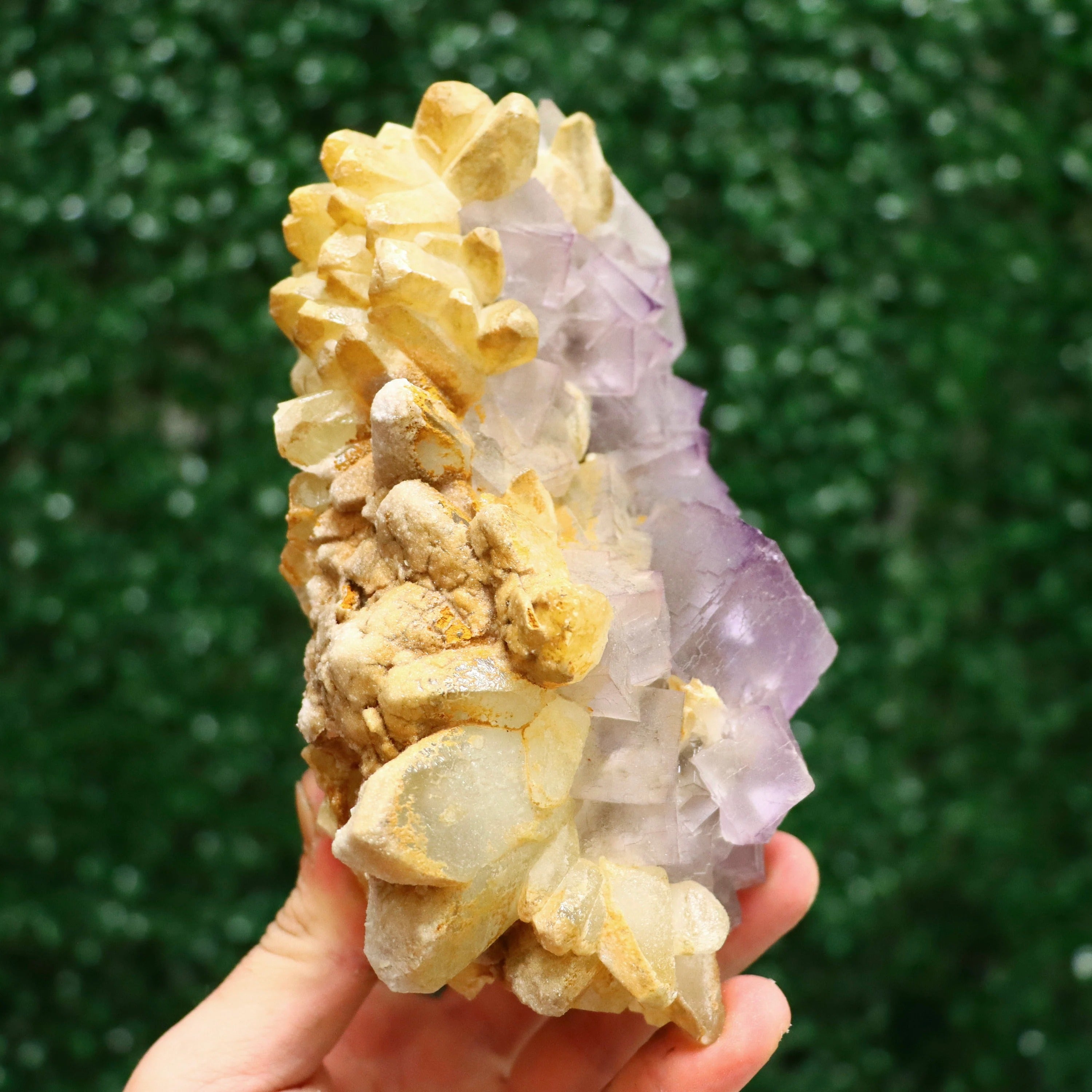 Calcite with Fluorite | Natural Fluorite Mineral Specimen