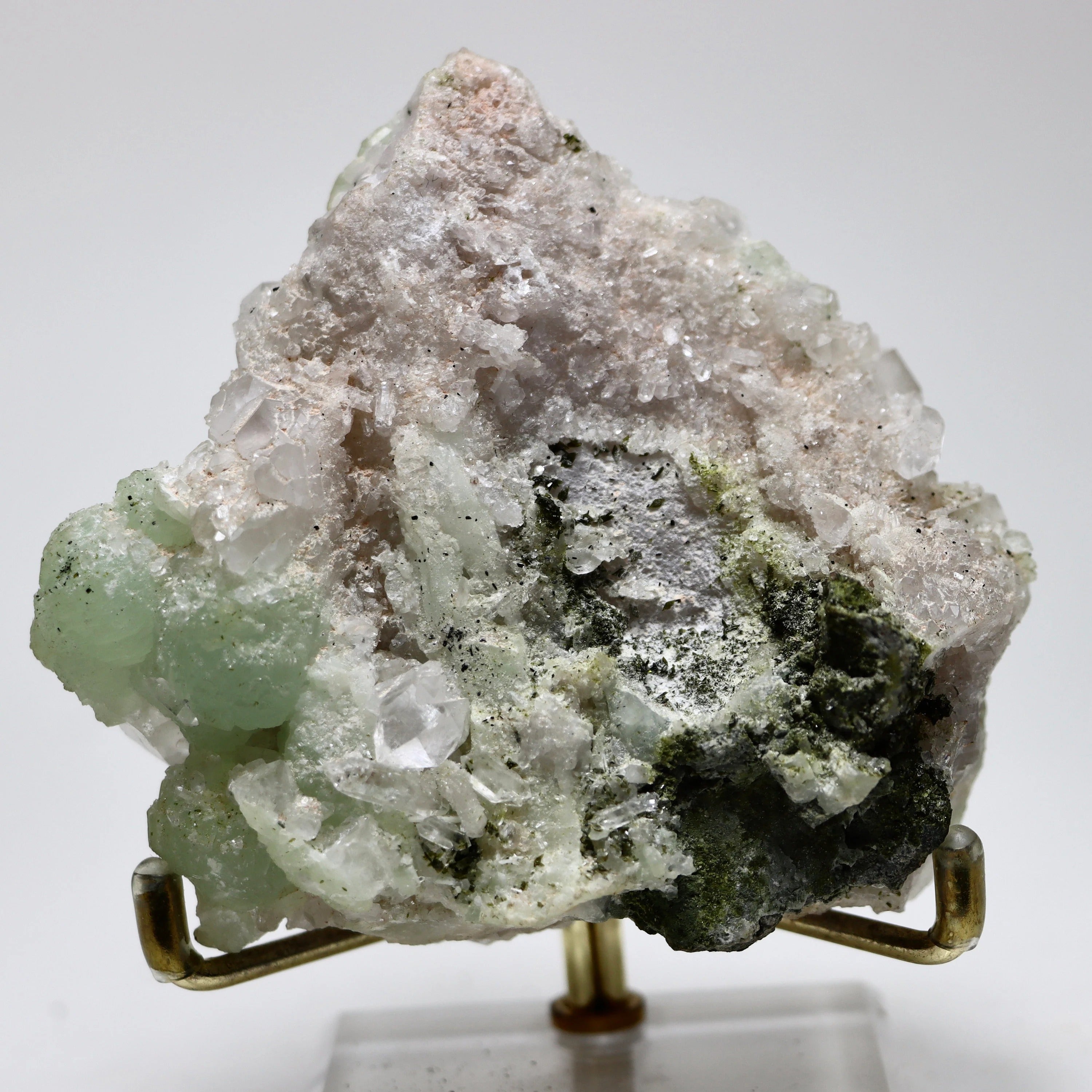 Prehnite on Quartz w/ Epidote