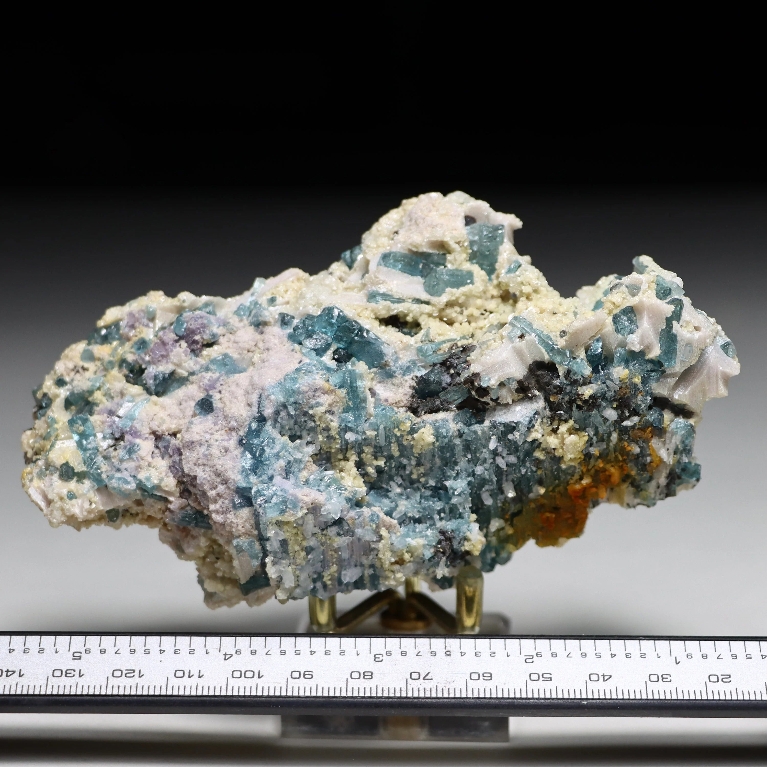 Indicolite Blue Tourmaline with Lepidolite | Brazil