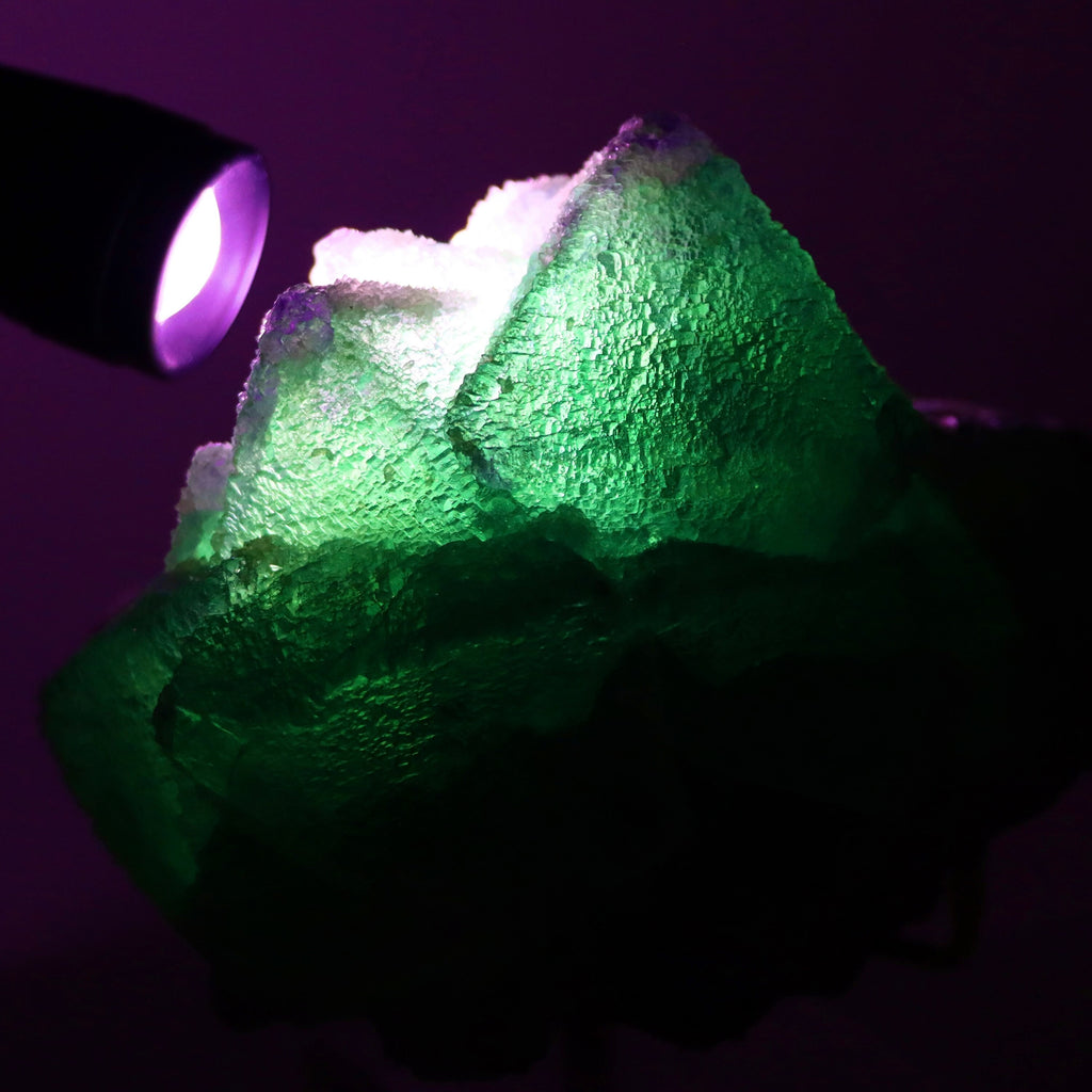 Octahedral Fluorite with Quartz | Natural Fluorite Crystal from Inner Mongolia, China