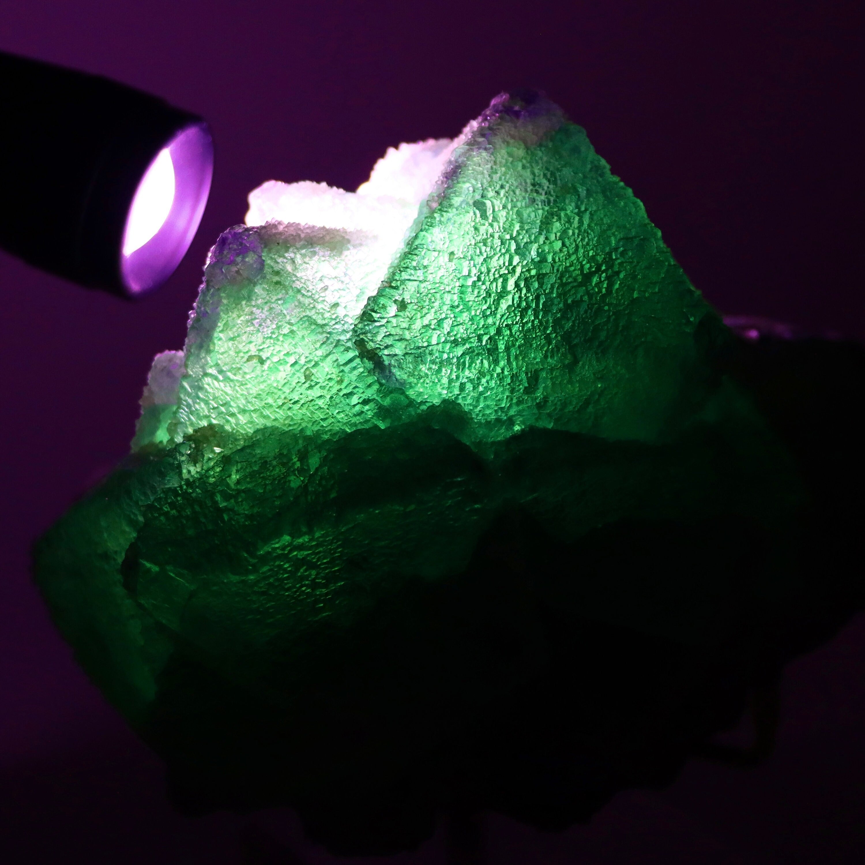 Octahedral Fluorite with Quartz | Natural Fluorite Crystal from Inner Mongolia, China