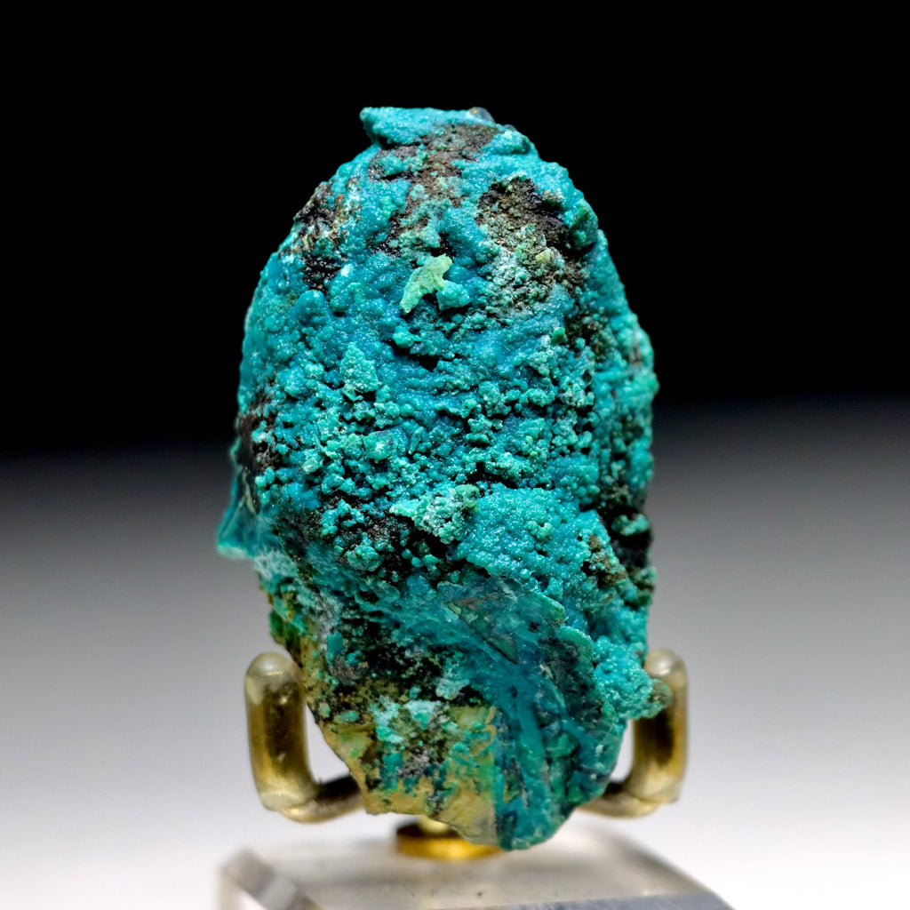 Chrysocolla after Calcite w/ Chrysocolla on Quartz w/ Malachite