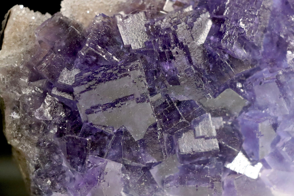 Fluorite with Druzy Quartz | Natural Fluorite Crystal from La Viesca Mine, Spain