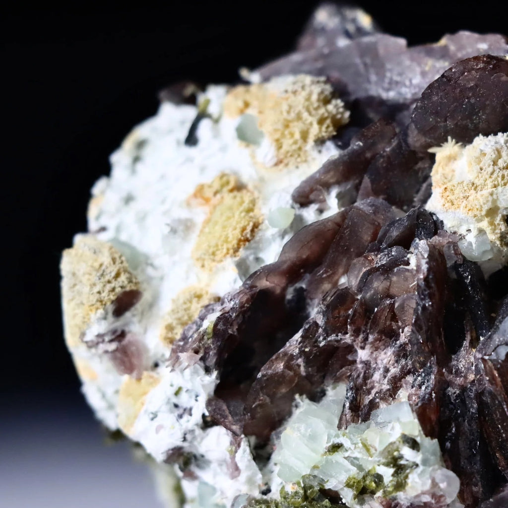 Axinite with Epidote & Tourmaline | Pakistan