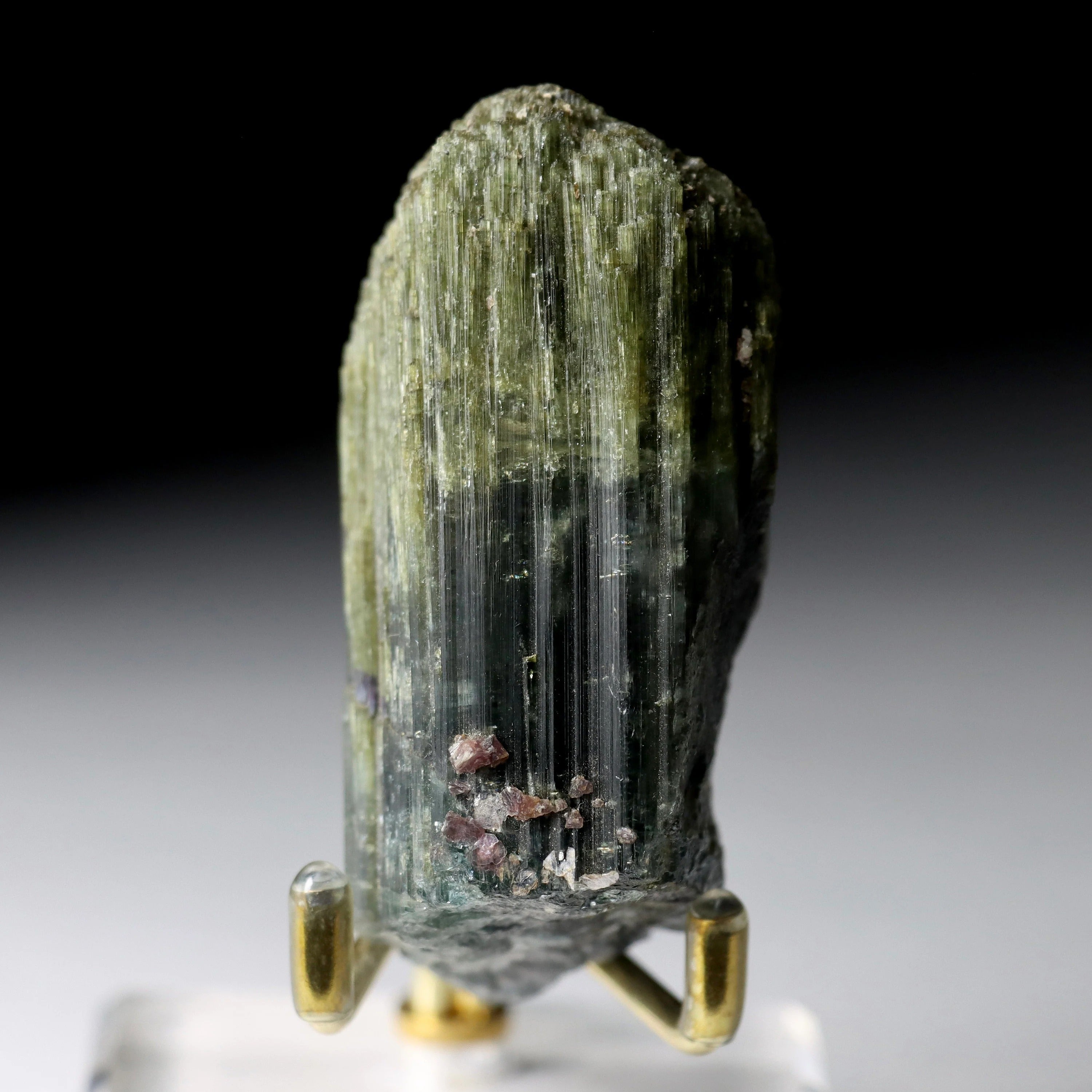 Green Cat’s Eye Tourmaline with Lepidolite | Natural Tourmaline Specimen