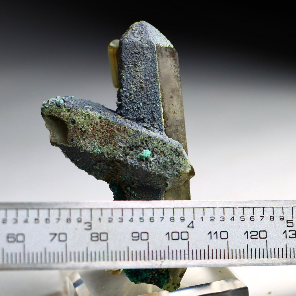 Chrysocolla on Quartz with Malachite