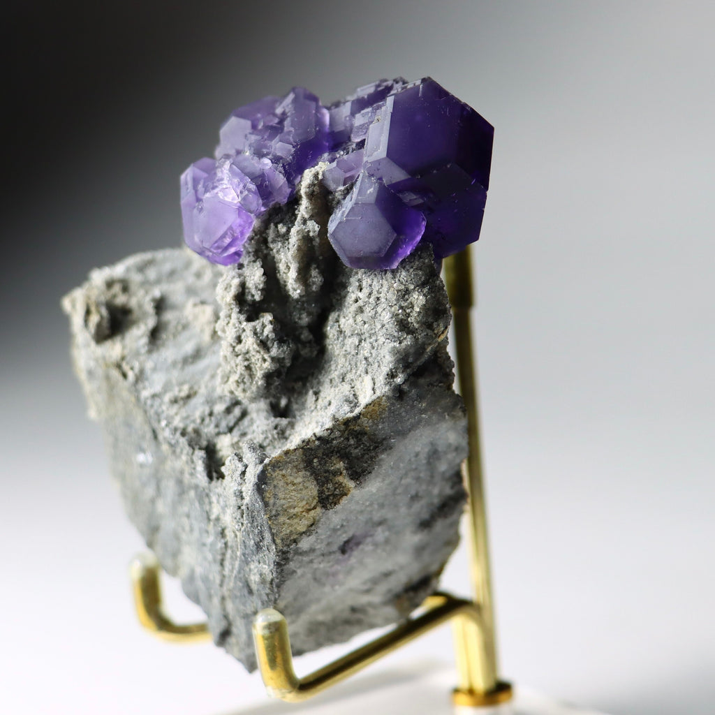 Purple “Tanzanite” Fluorite Crystal | Natural Cubic Fluorite from Xiayang Mine, Fujian, China
