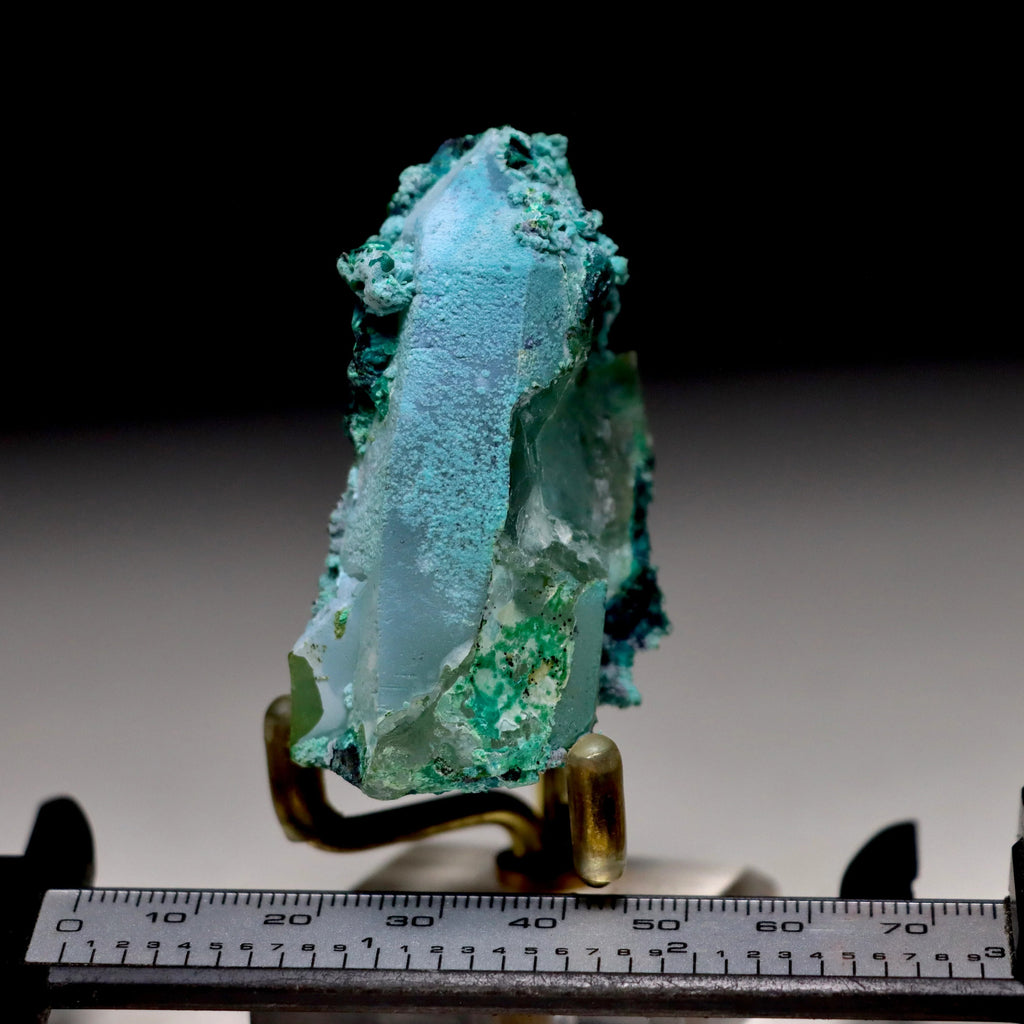 Chrysocolla on Quartz w/ Malachite