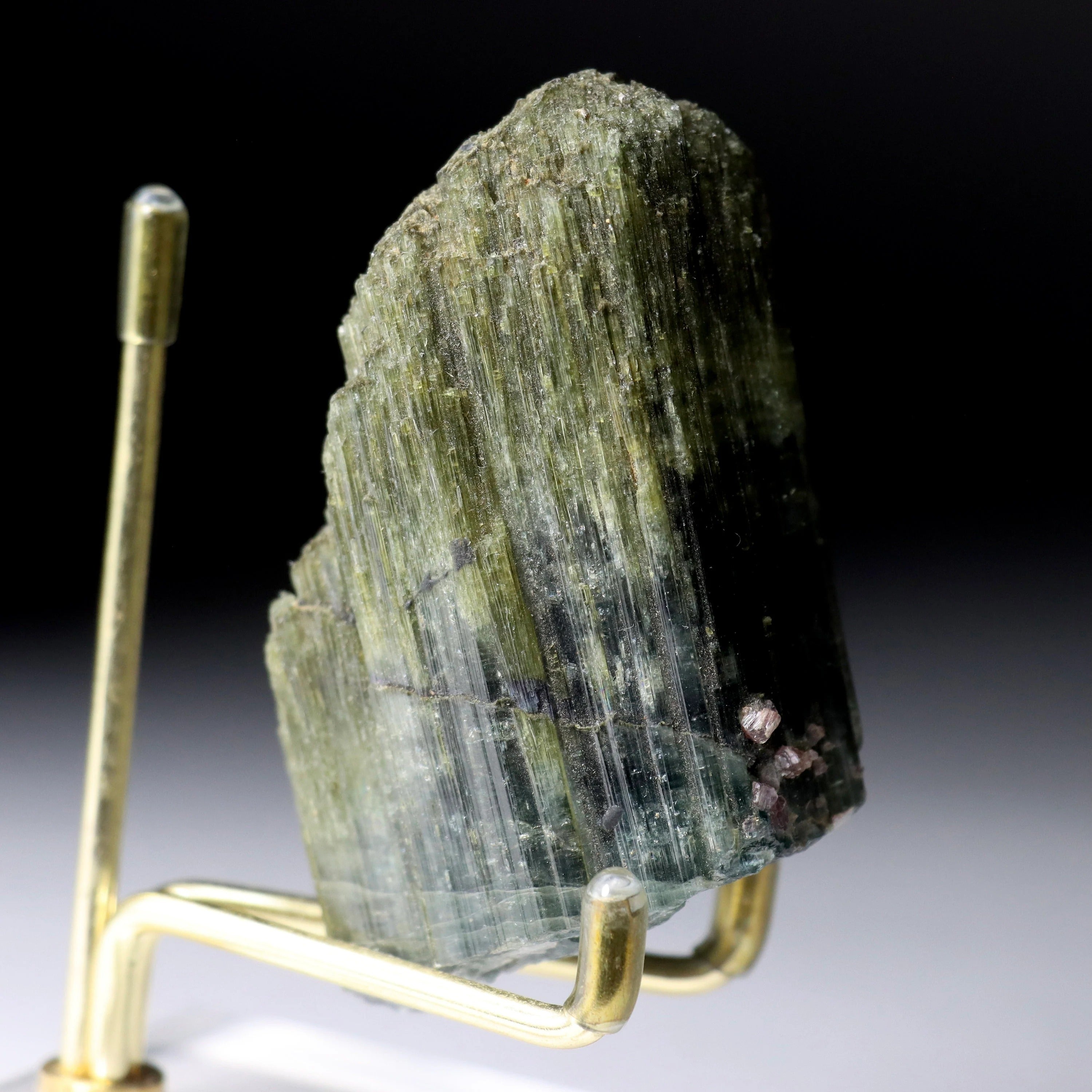 Green Cat’s Eye Tourmaline with Lepidolite | Natural Tourmaline Specimen