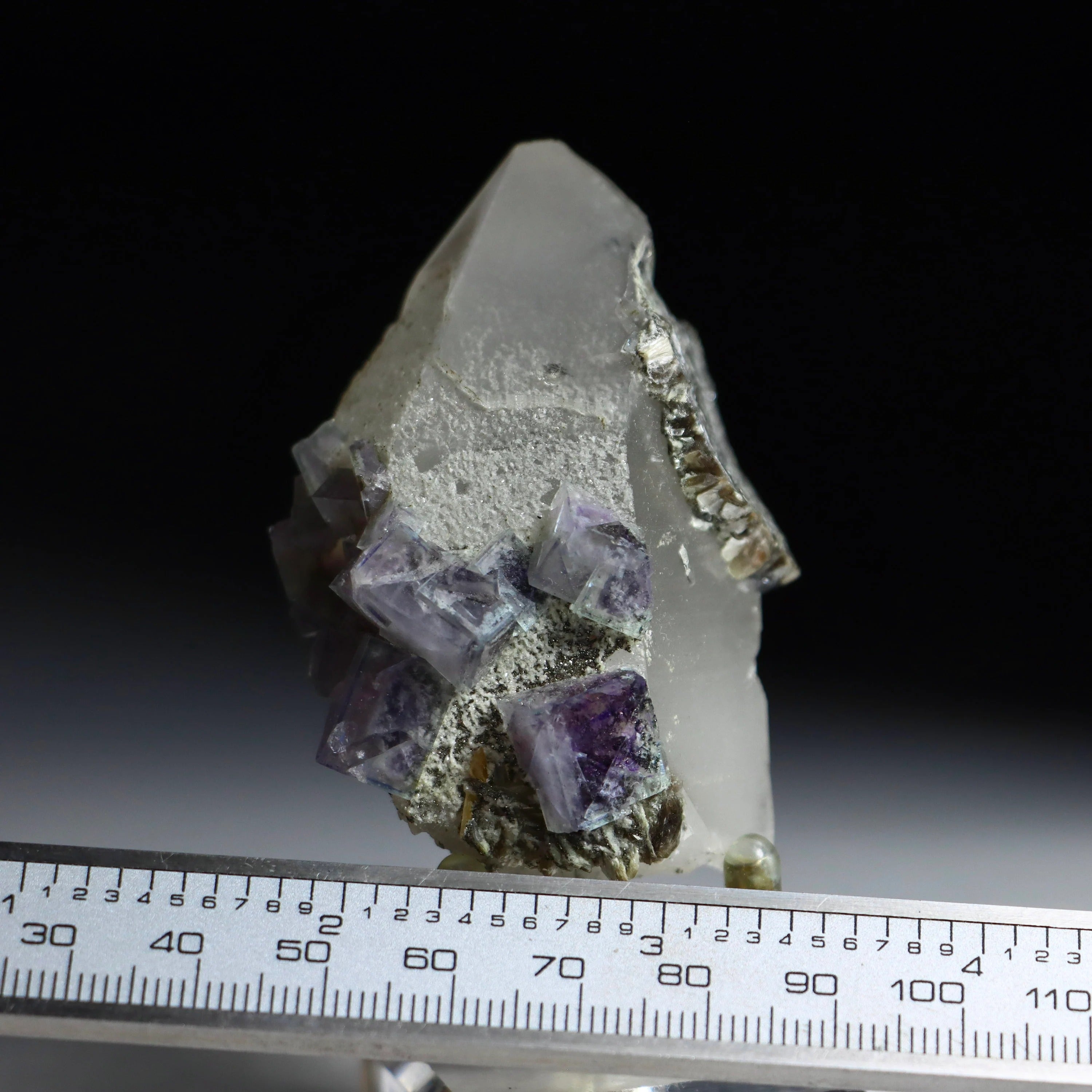 Fluorite on Quartz | Natural Fluorite Crystal on Matrix