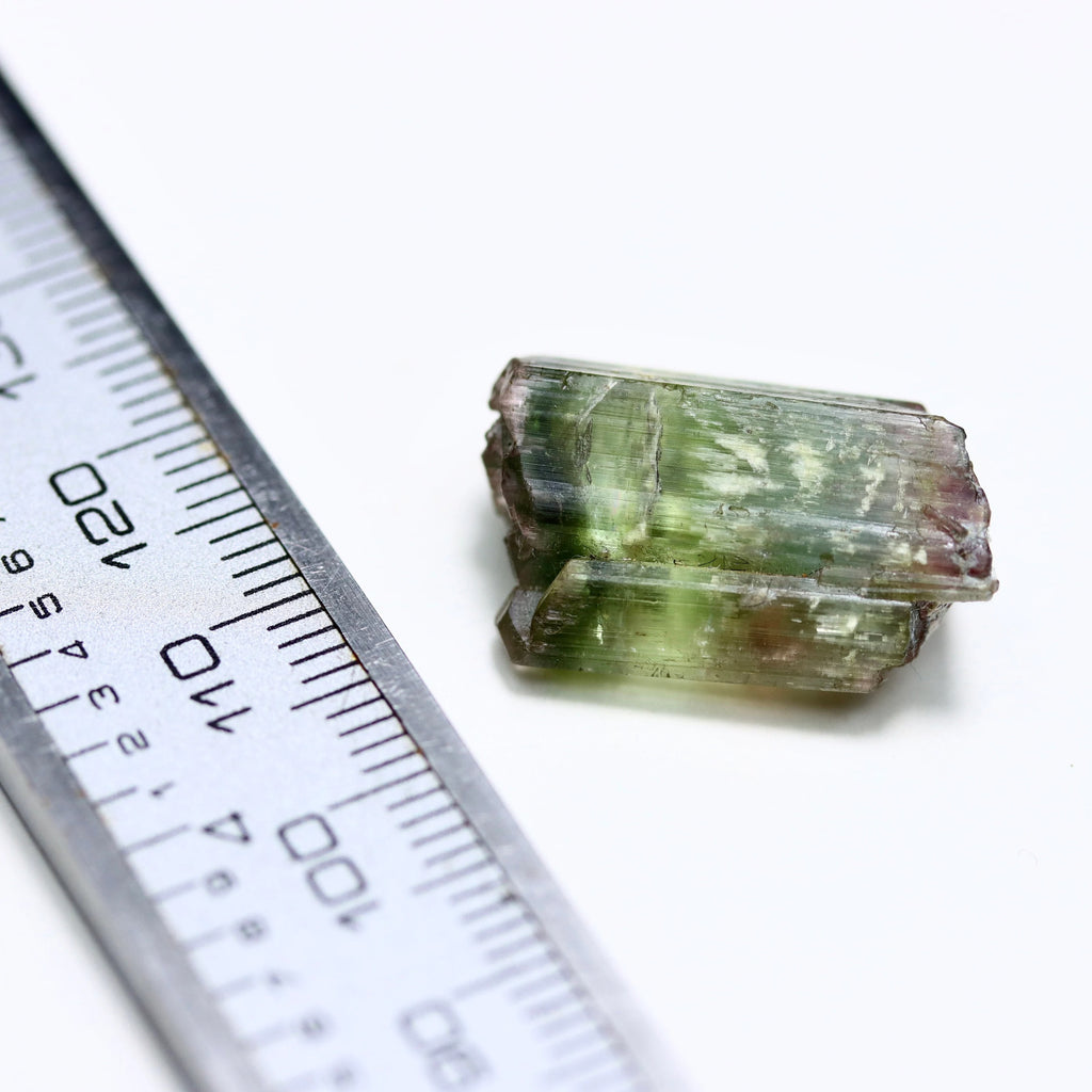 Catseye Watermelon Tourmaline Crystal | Green & Pink Tourmaline from Brazil