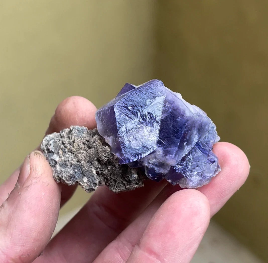 Color Changing Fluorite on Matrix | Rogerley Mine
