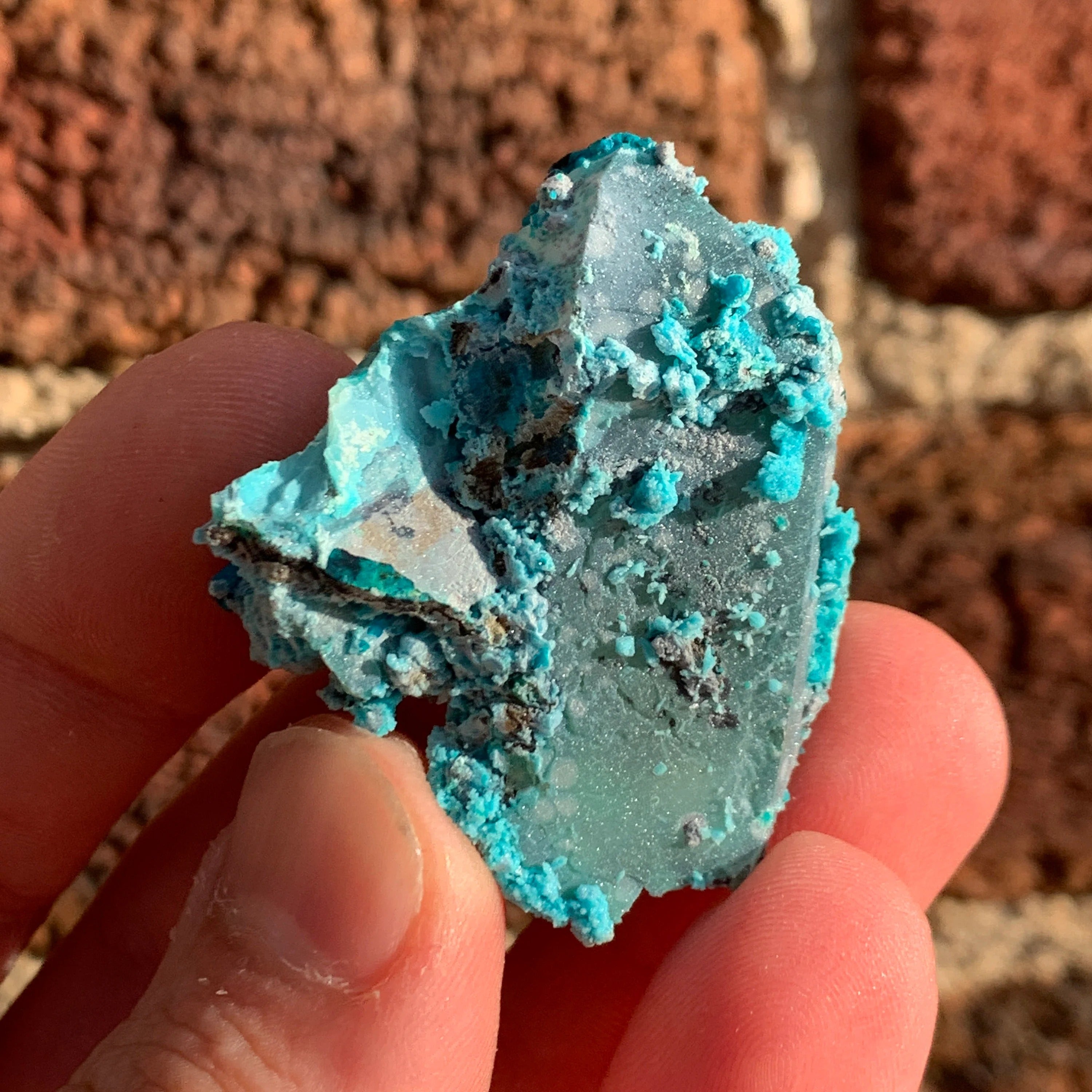 Chrysocolla on Quartz