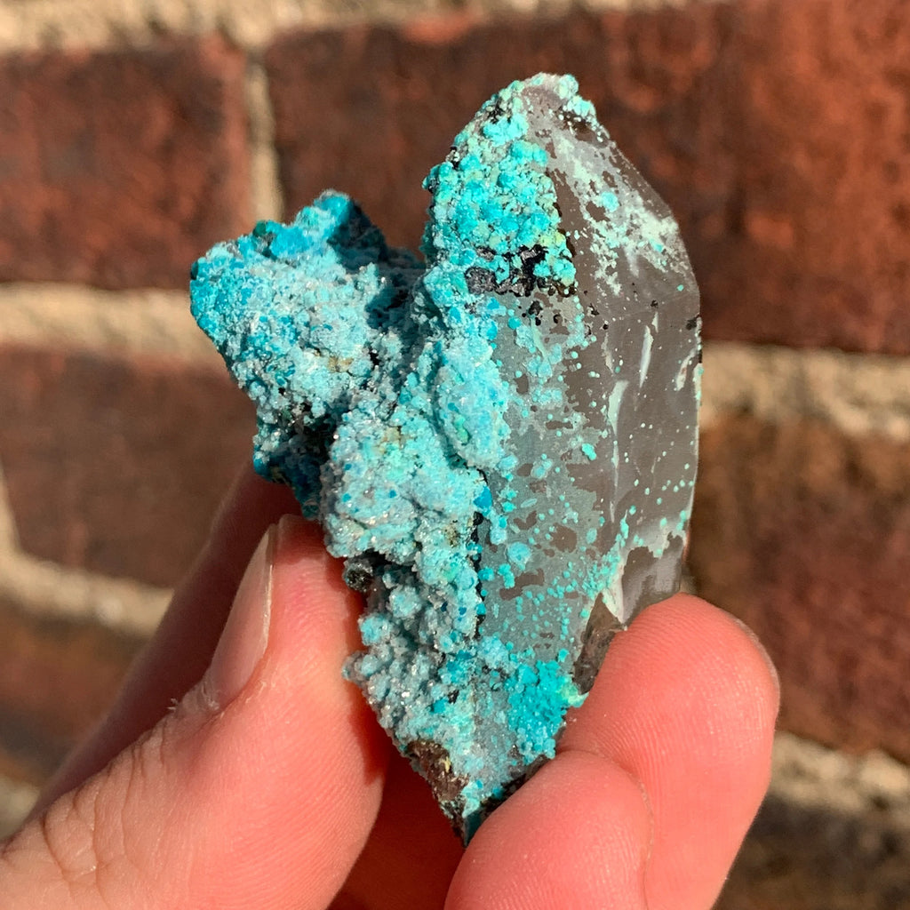 Chrysocolla on Quartz w/ Calcite