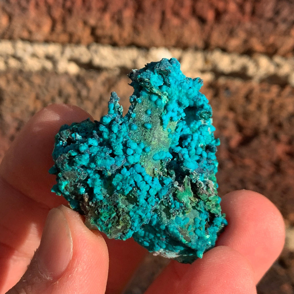 Chrysocolla on Quartz with Malachite | Natural Mineral Specimen