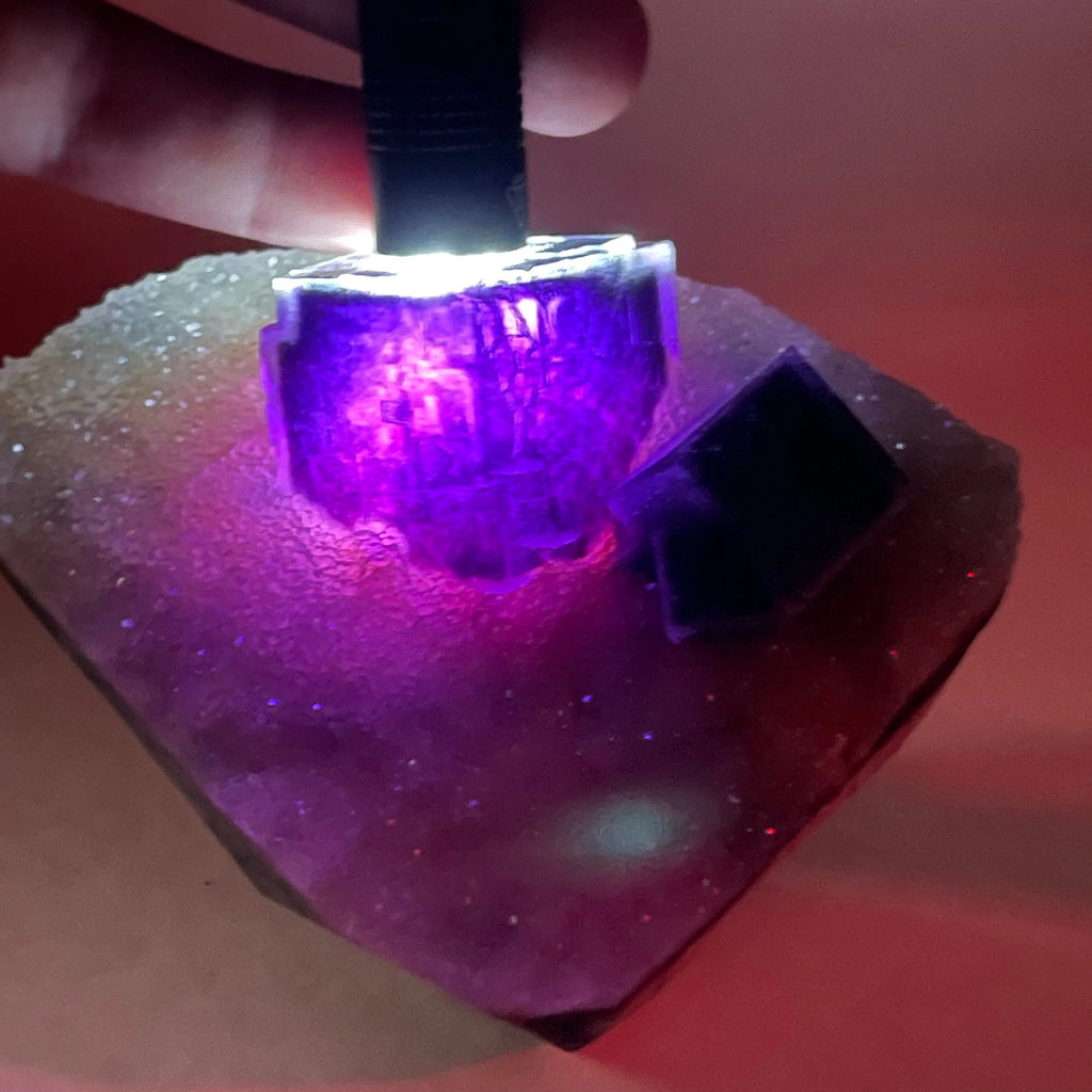 Fluorite with Druzy Quartz | Natural Fluorite Specimen from China