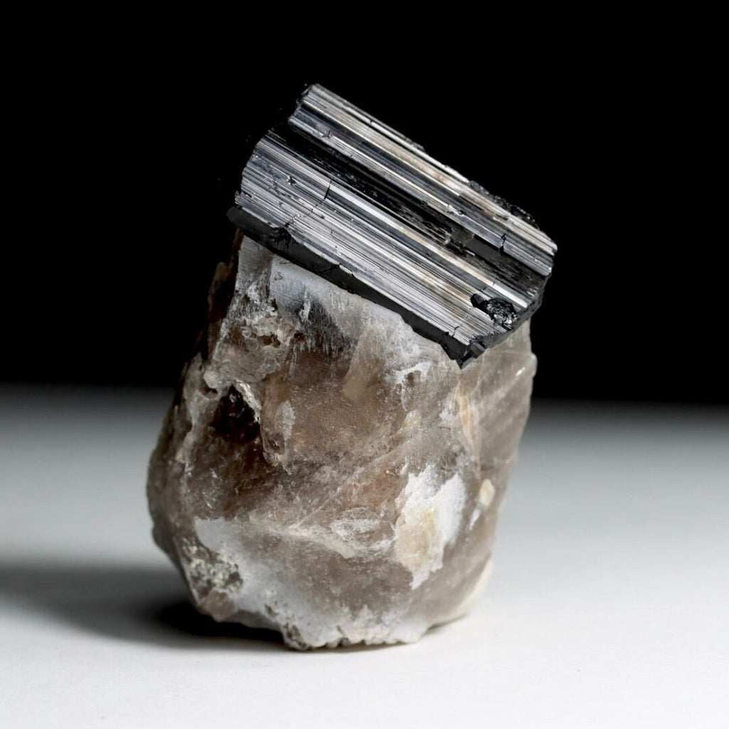 Schorl Black Tourmaline on Quartz